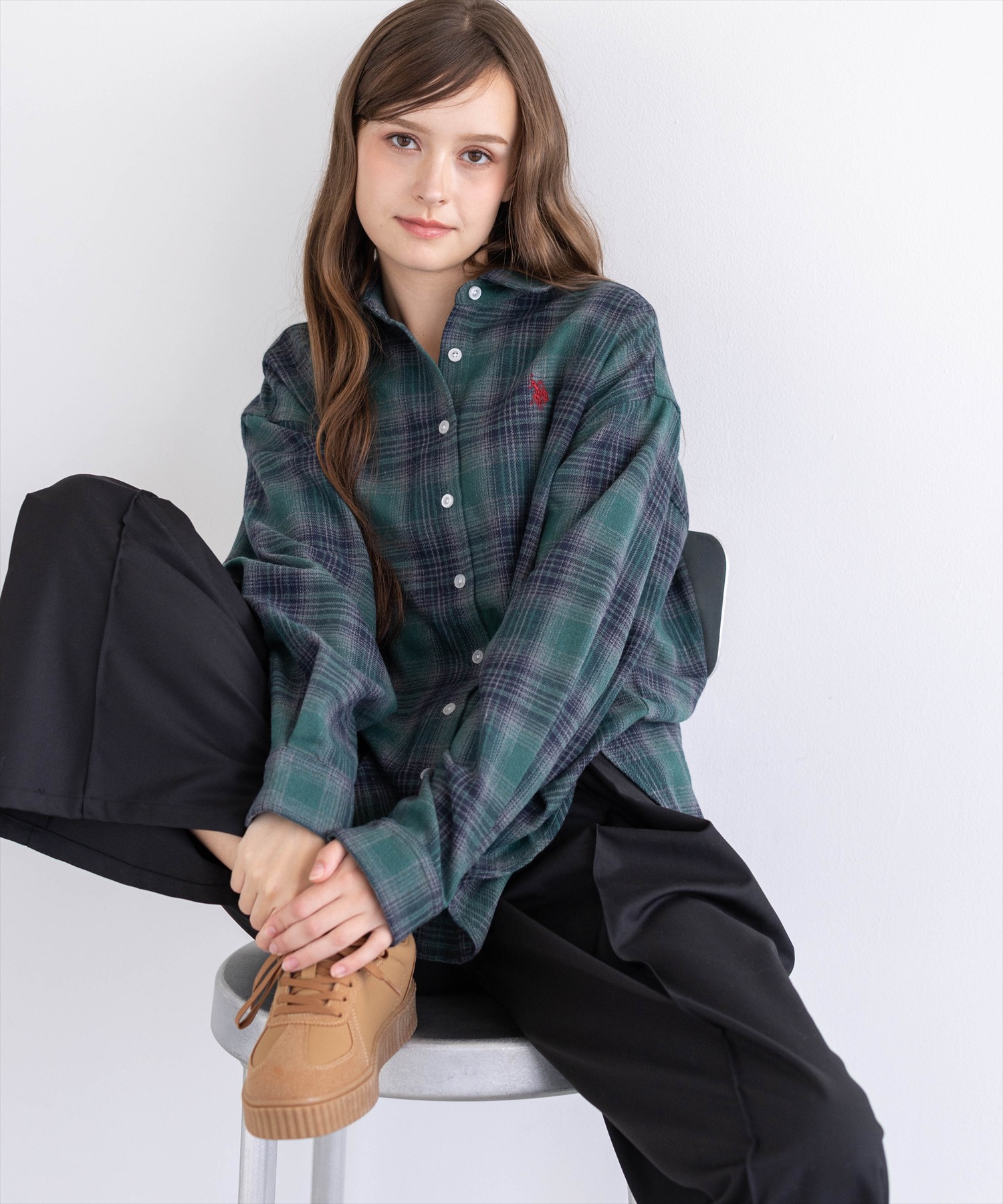 U.S. POLO ASSN. チェックネルシャツ