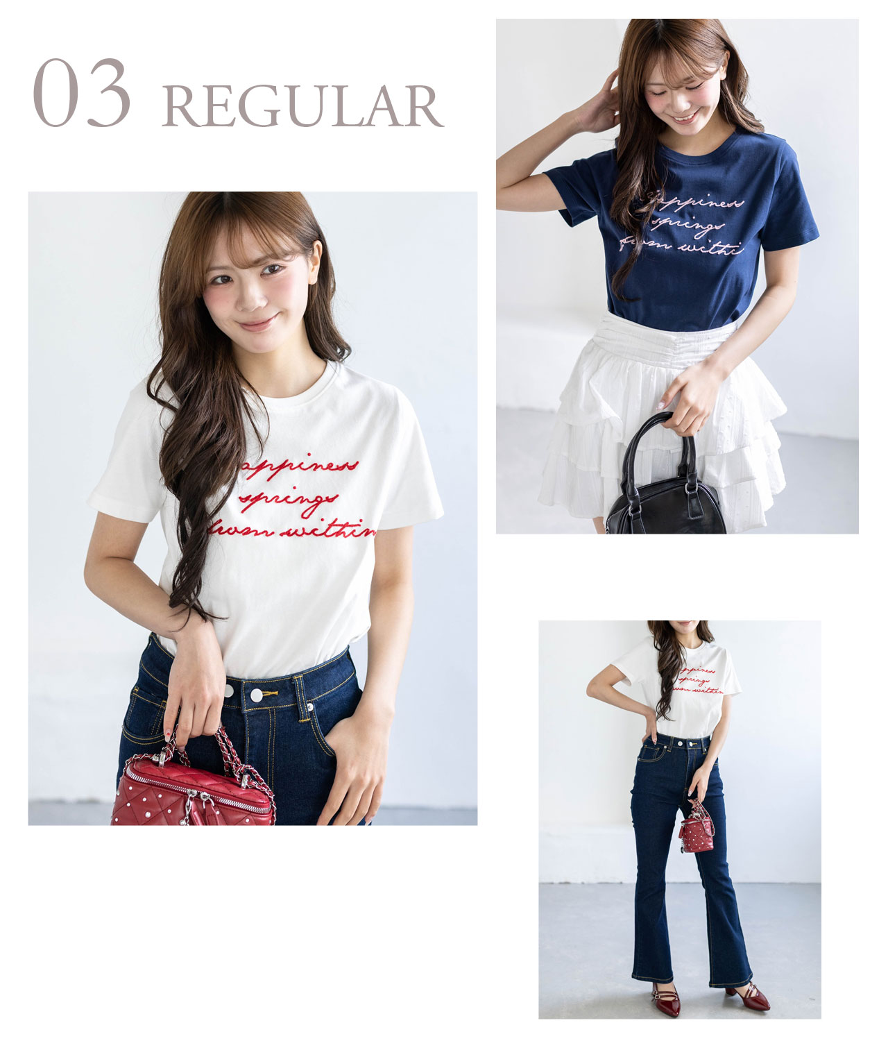 Tシャツ レギュラー丈 clear