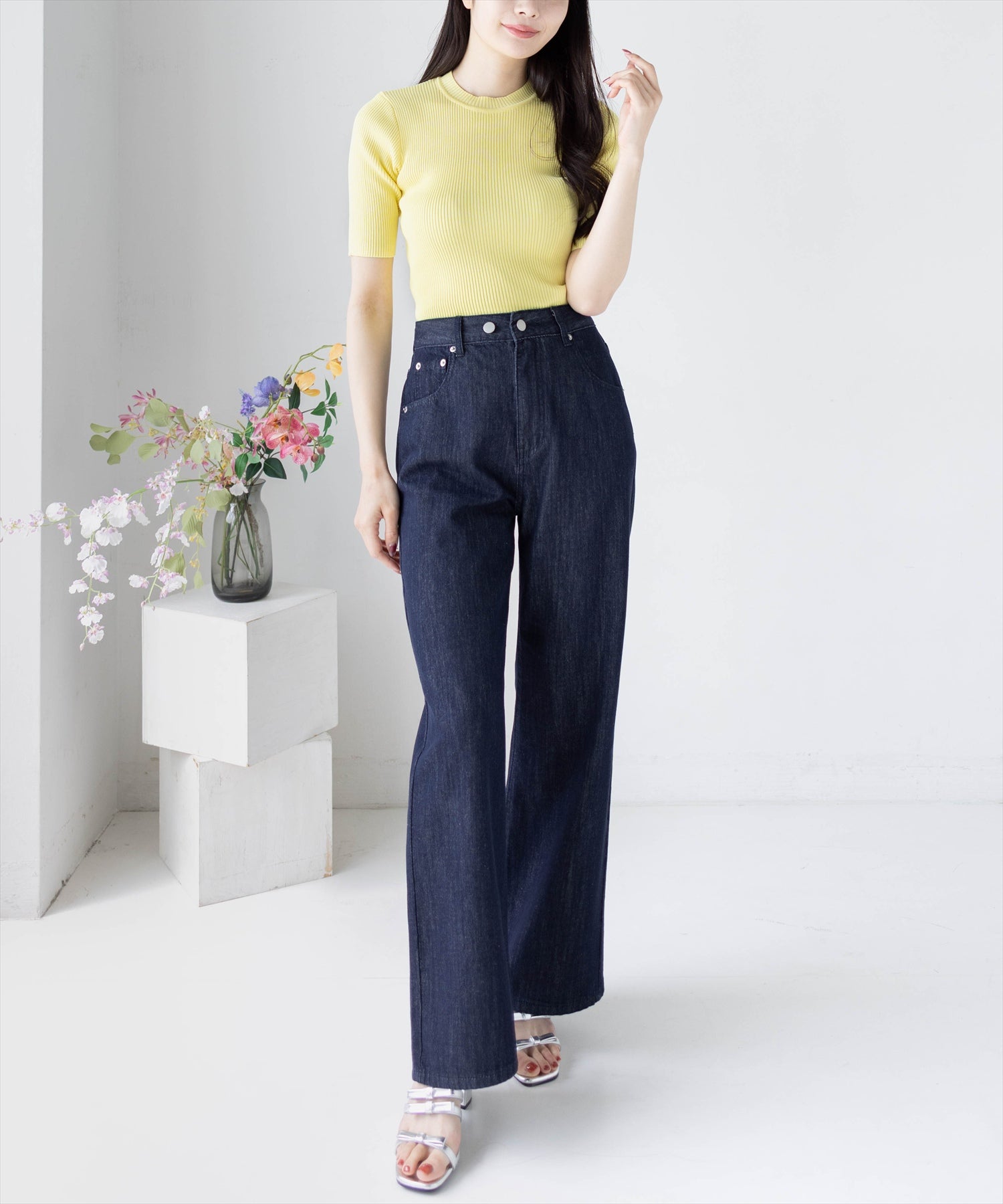 165cm/イエロー着用