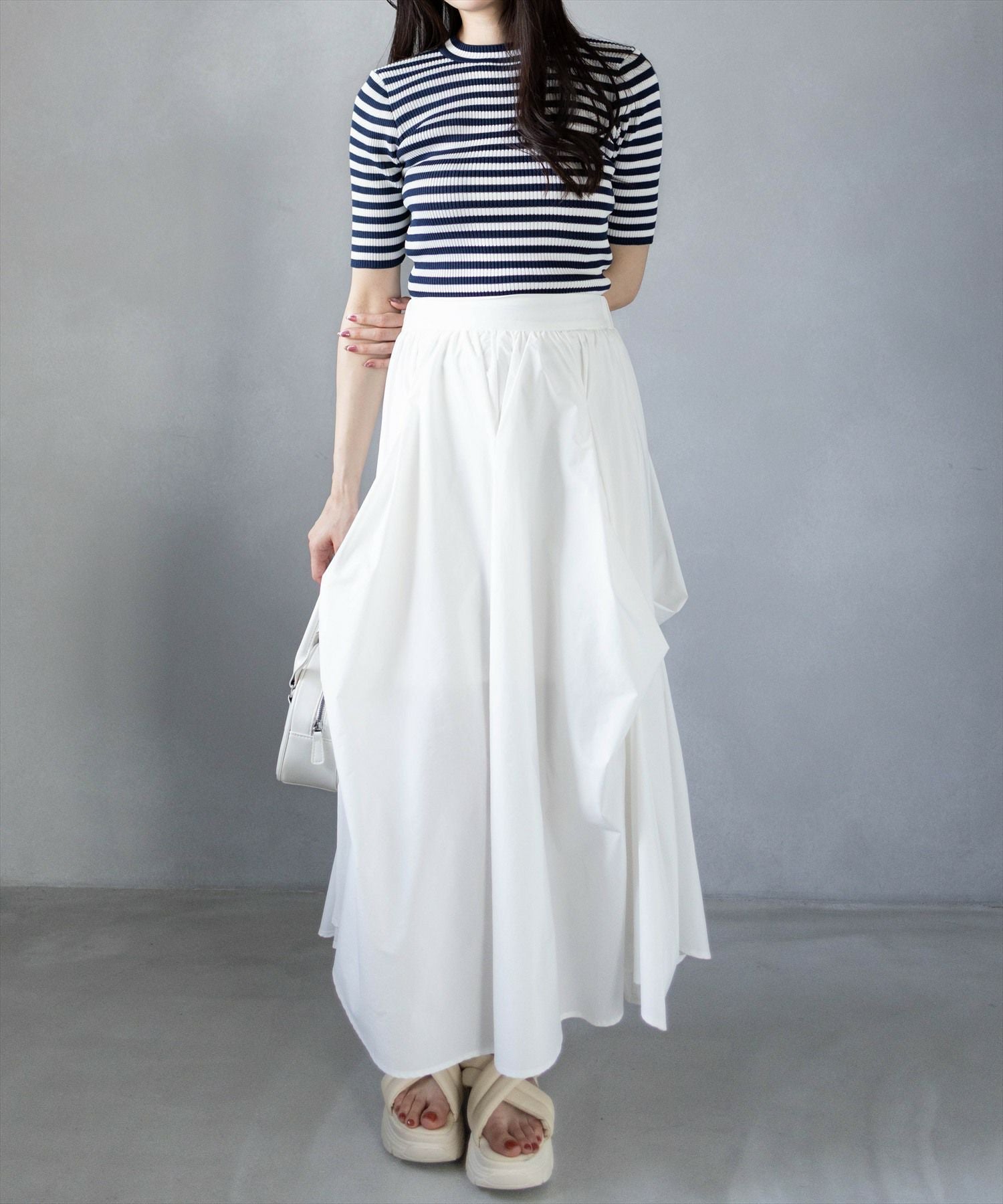 165cm/ネイビー×ホワイト着用