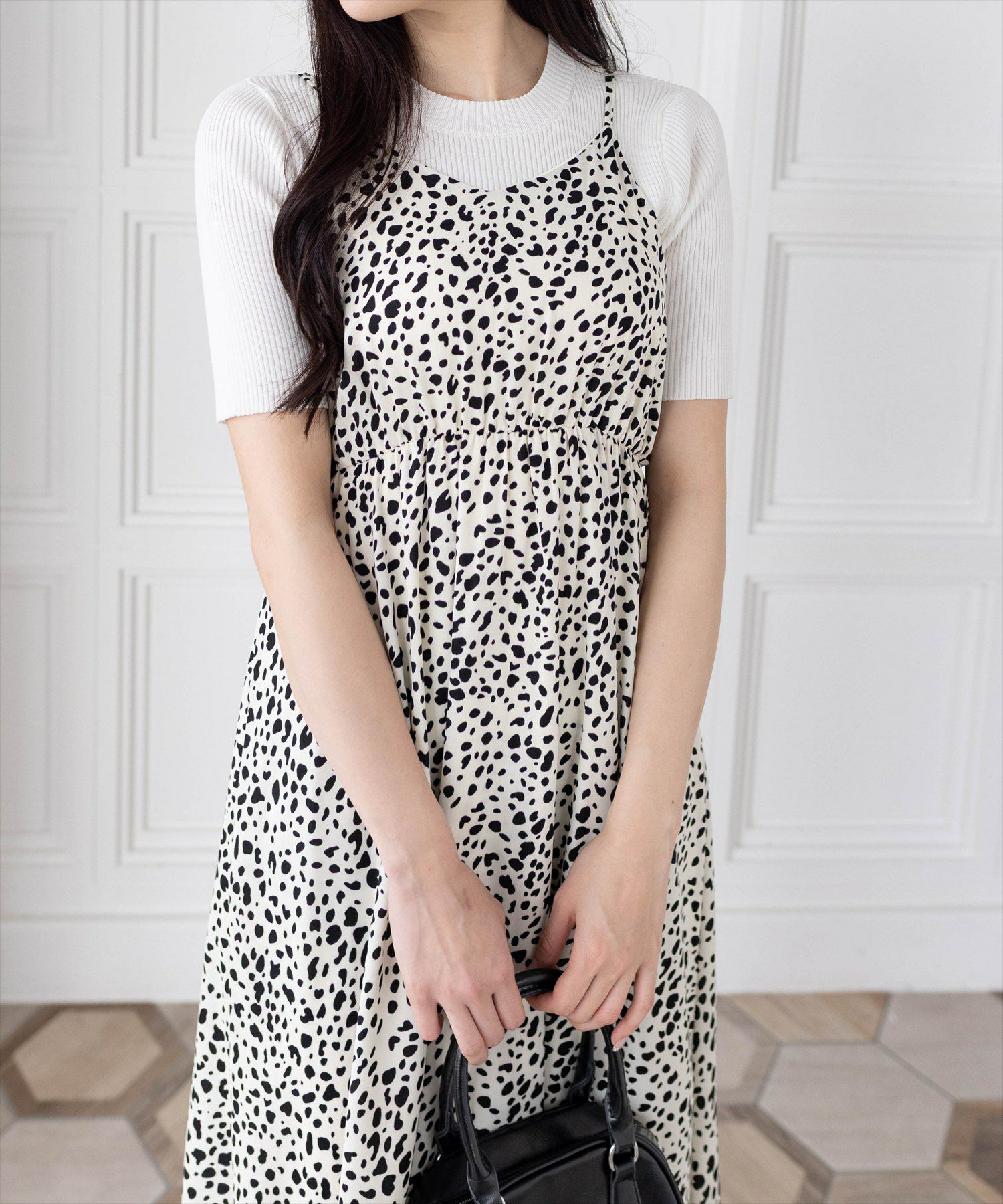 165㎝/アイボリー F着用