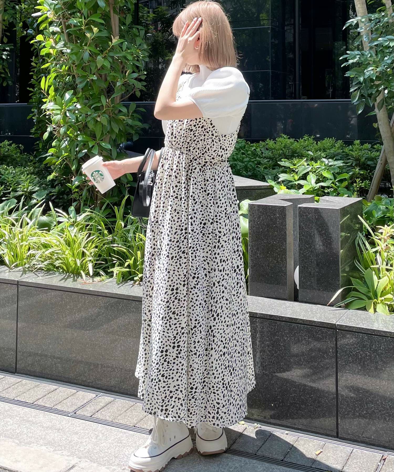 160㎝/アイボリー F着用