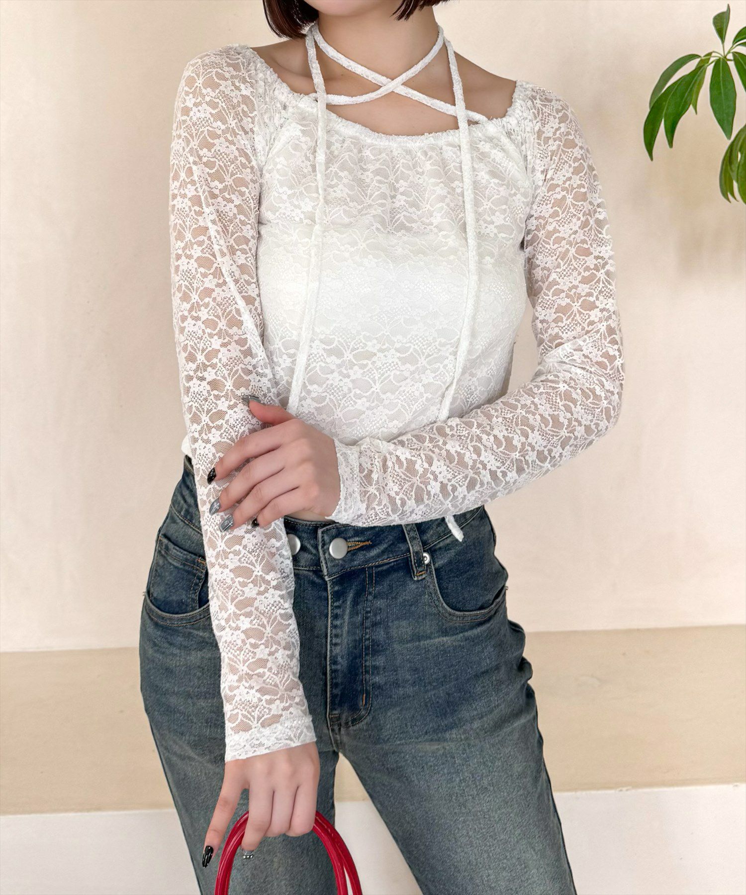 ホワイトレーストップス 2Way レース トップス 793-9490 – ANAP オンラインショップ