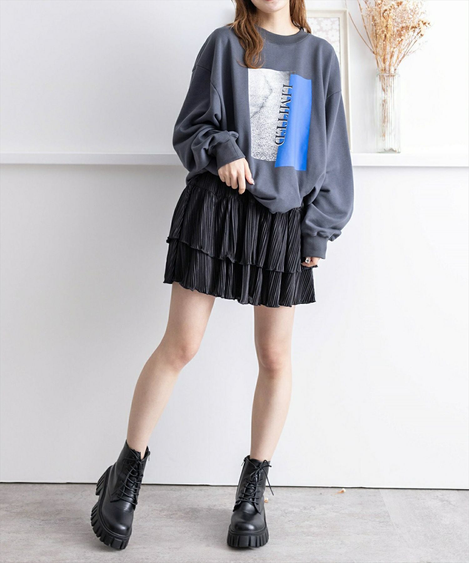 clear レイヤーフリルヘムミニスカート[CL8656] | レディース