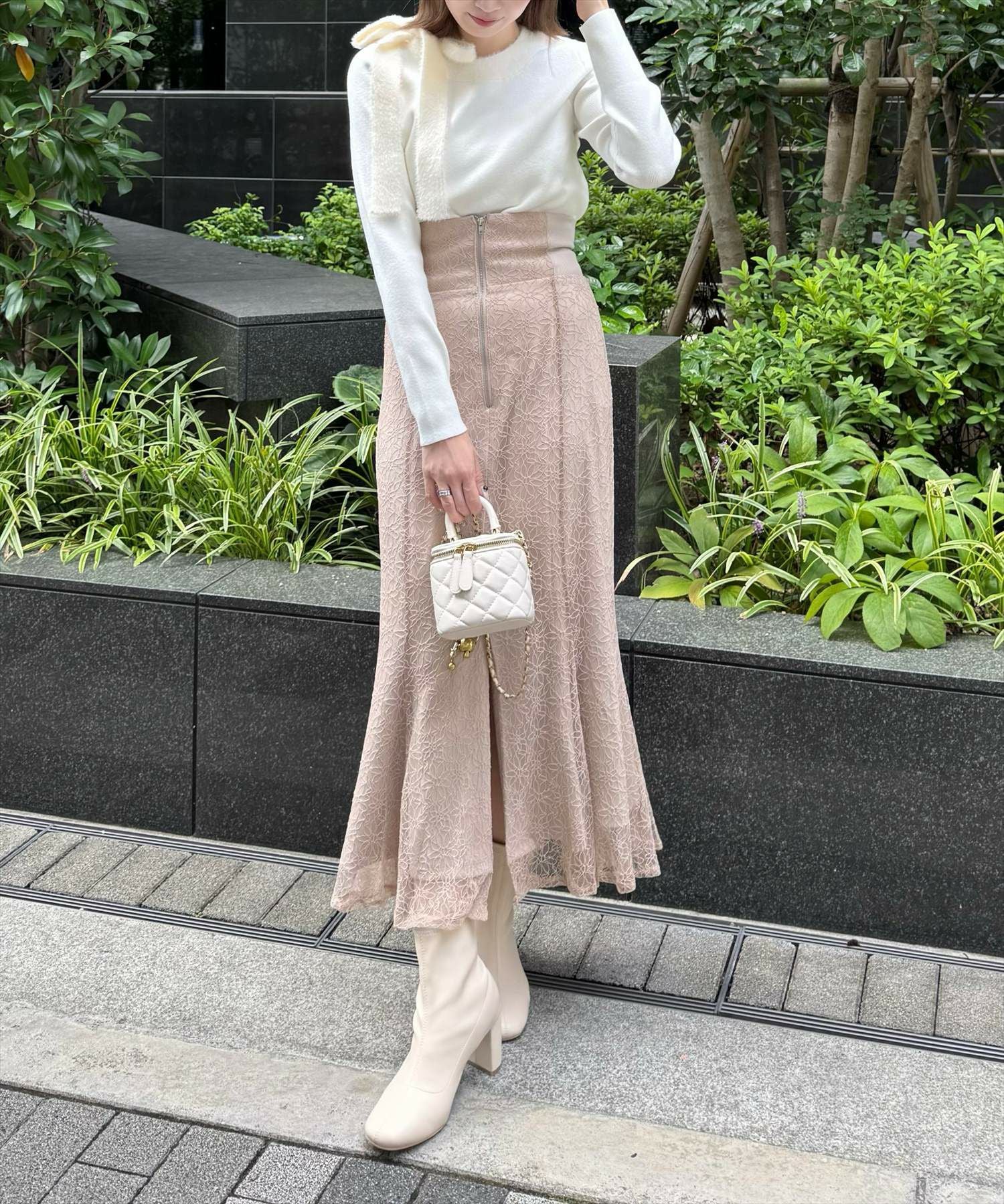 160㎝/ピンクベージュ F着用