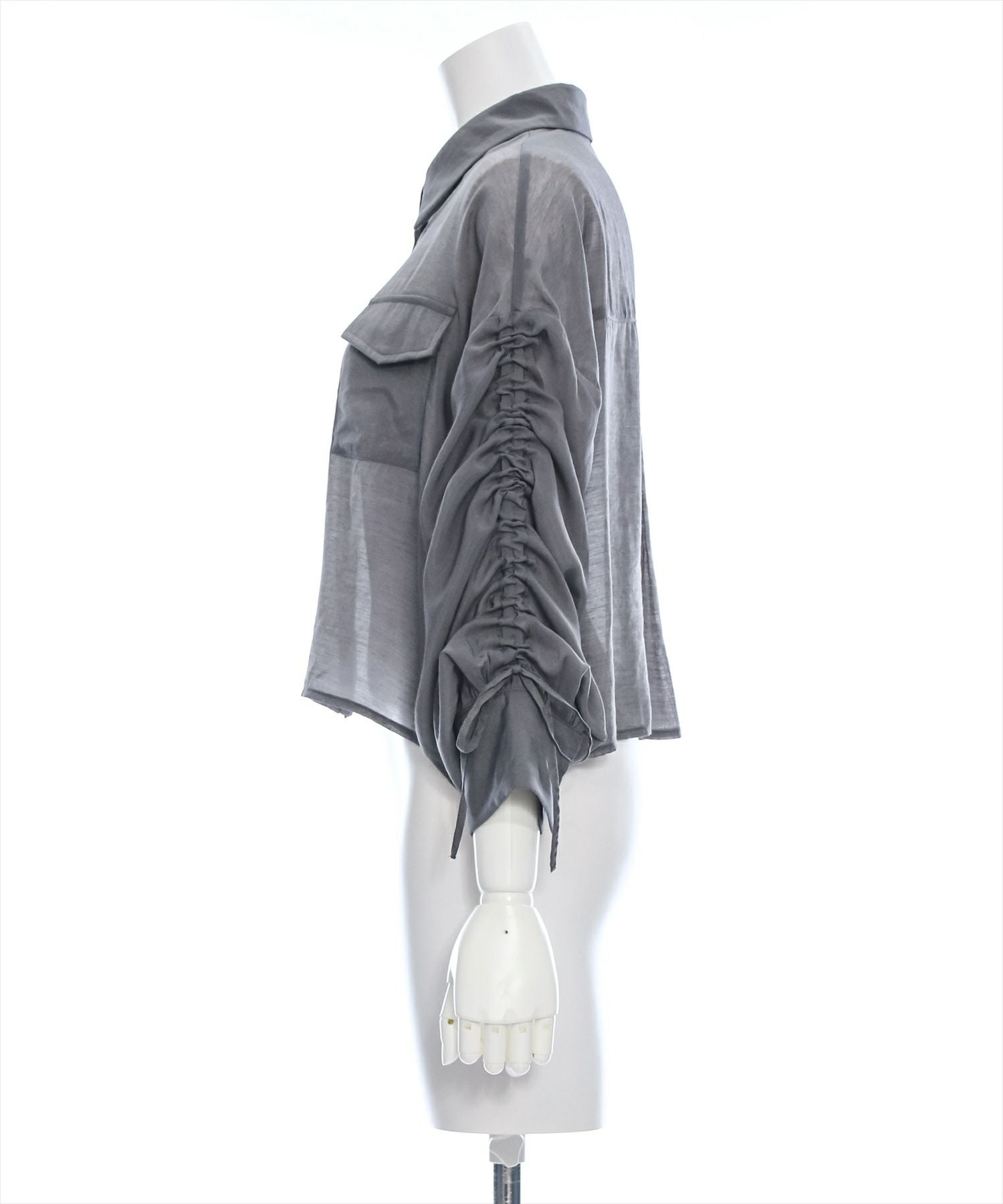 clear 袖シャーリングショートシャツ[CL8654] | レディース
