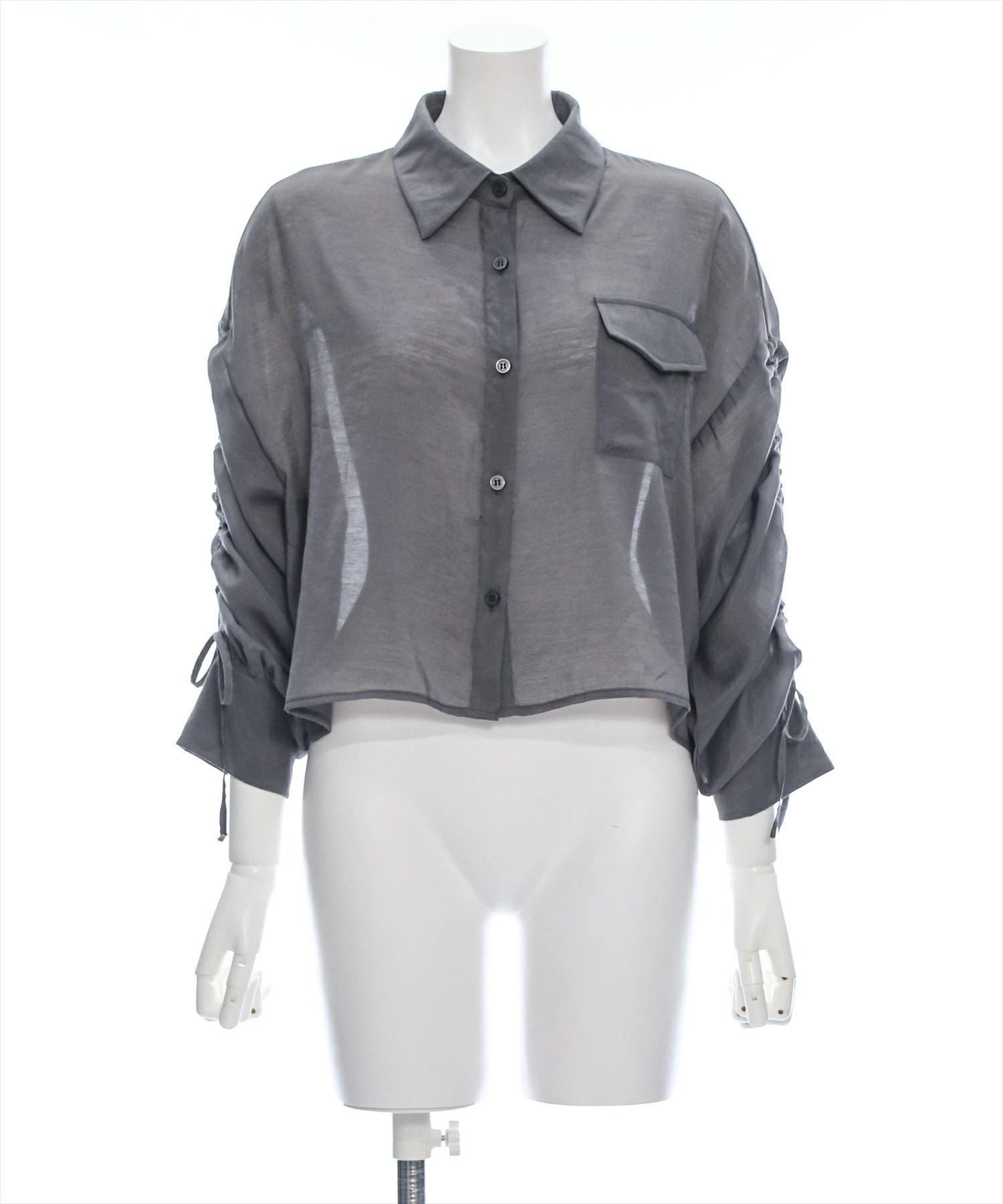 clear 袖シャーリングショートシャツ[CL8654] | レディース