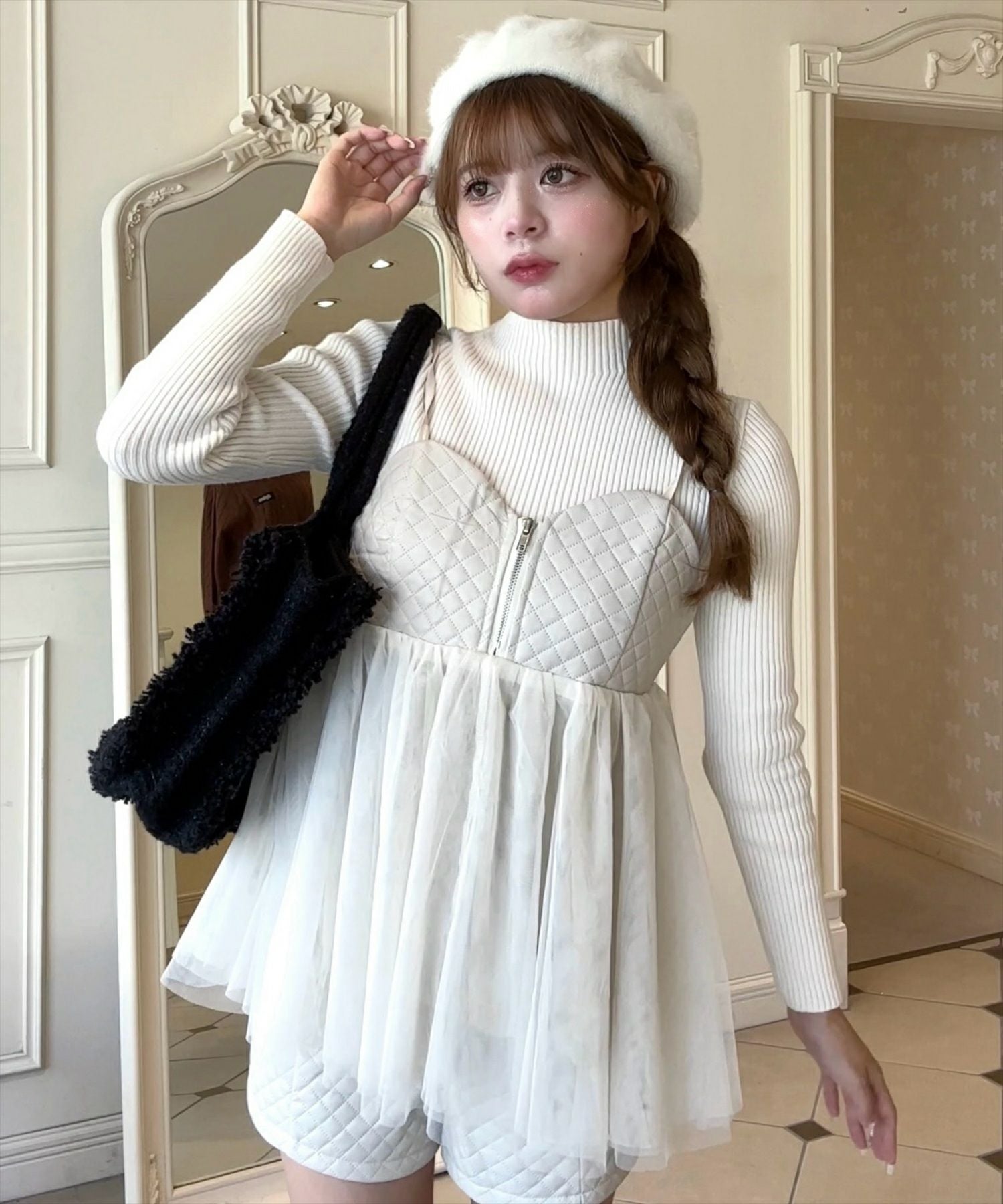 5時間限定値下げ✨♡ CHANEL ♡キルティング ビスチェ タンクトップ clear チュールドッキングキルティングビスチェ(セット可)[CL8677