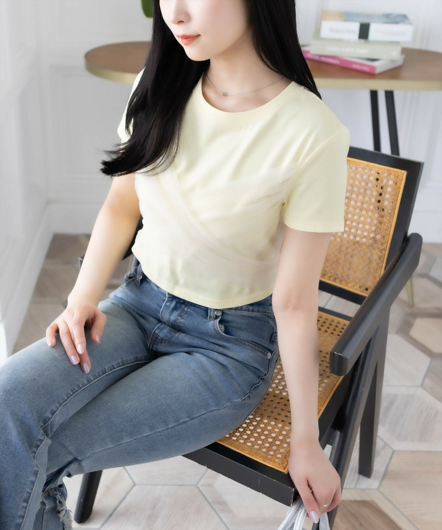 clear 2wayチュールビックリボンTシャツ[CL9127] | レディース