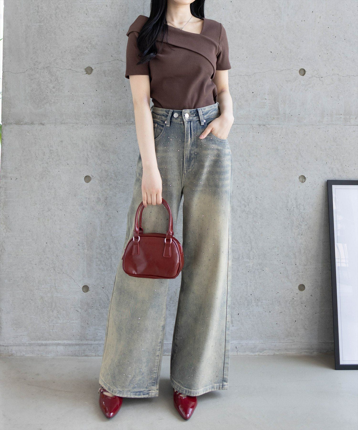 162㎝/ブラウン着用