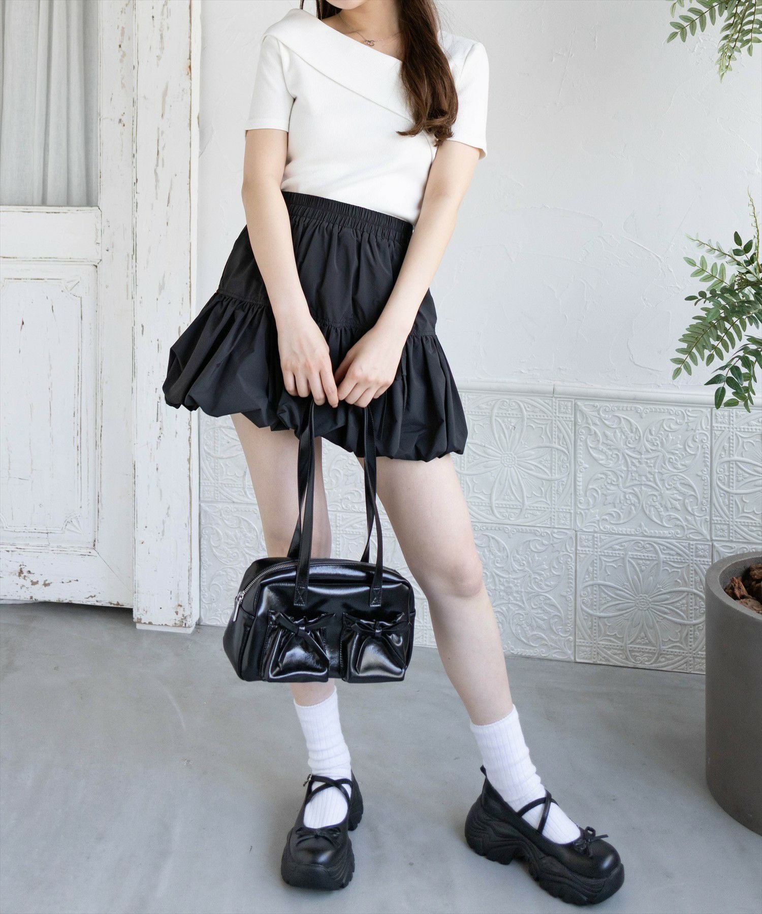 160㎝/オフホワイト着用