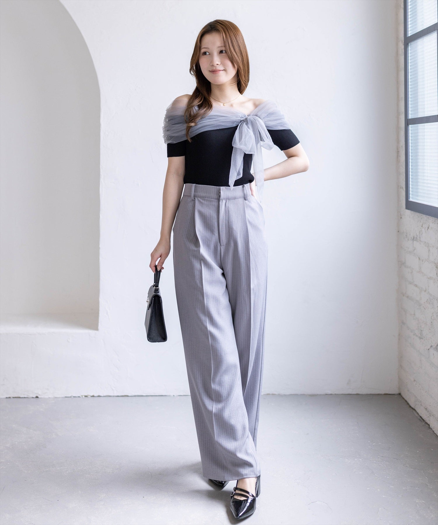 163cm/ブラック着用