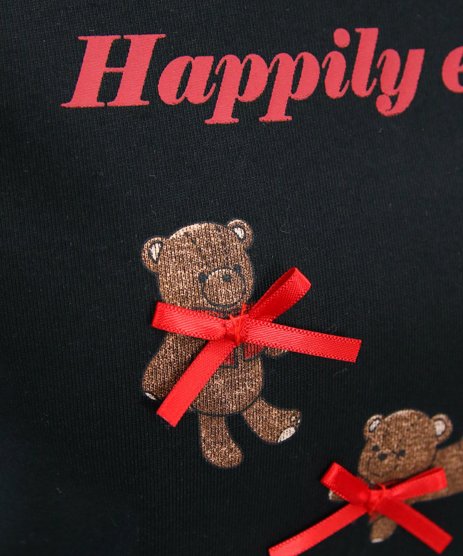 vintage bear クマ　tシャツ　　リボン clear クマプリントリボン付きTシャツ[CL9092] | レディース