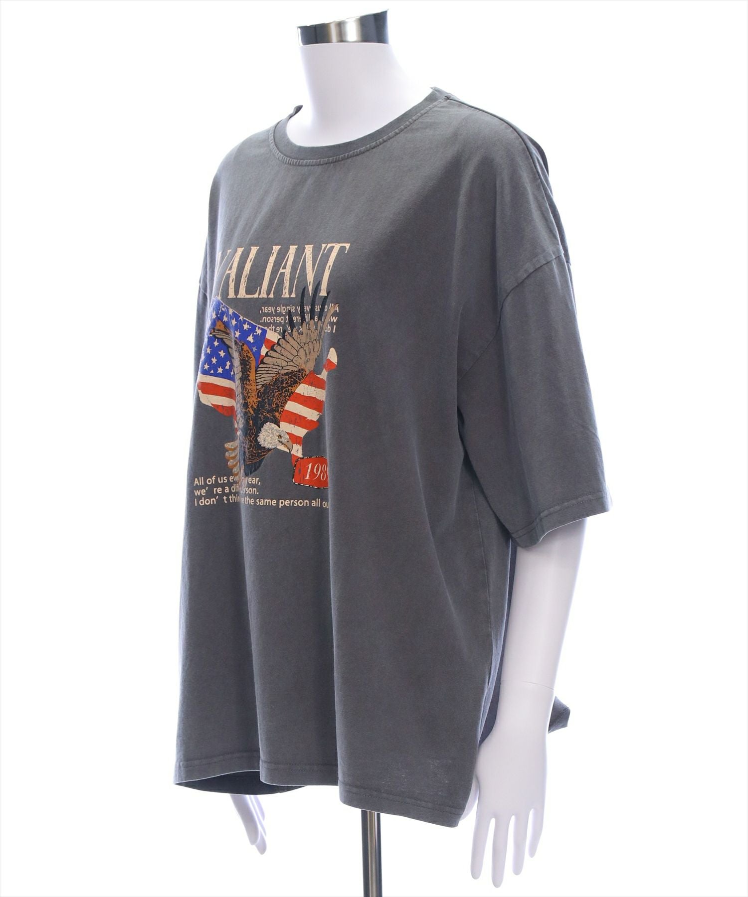 clear オーバーサイズケミカル加工グラフィックTシャツ[CL9098