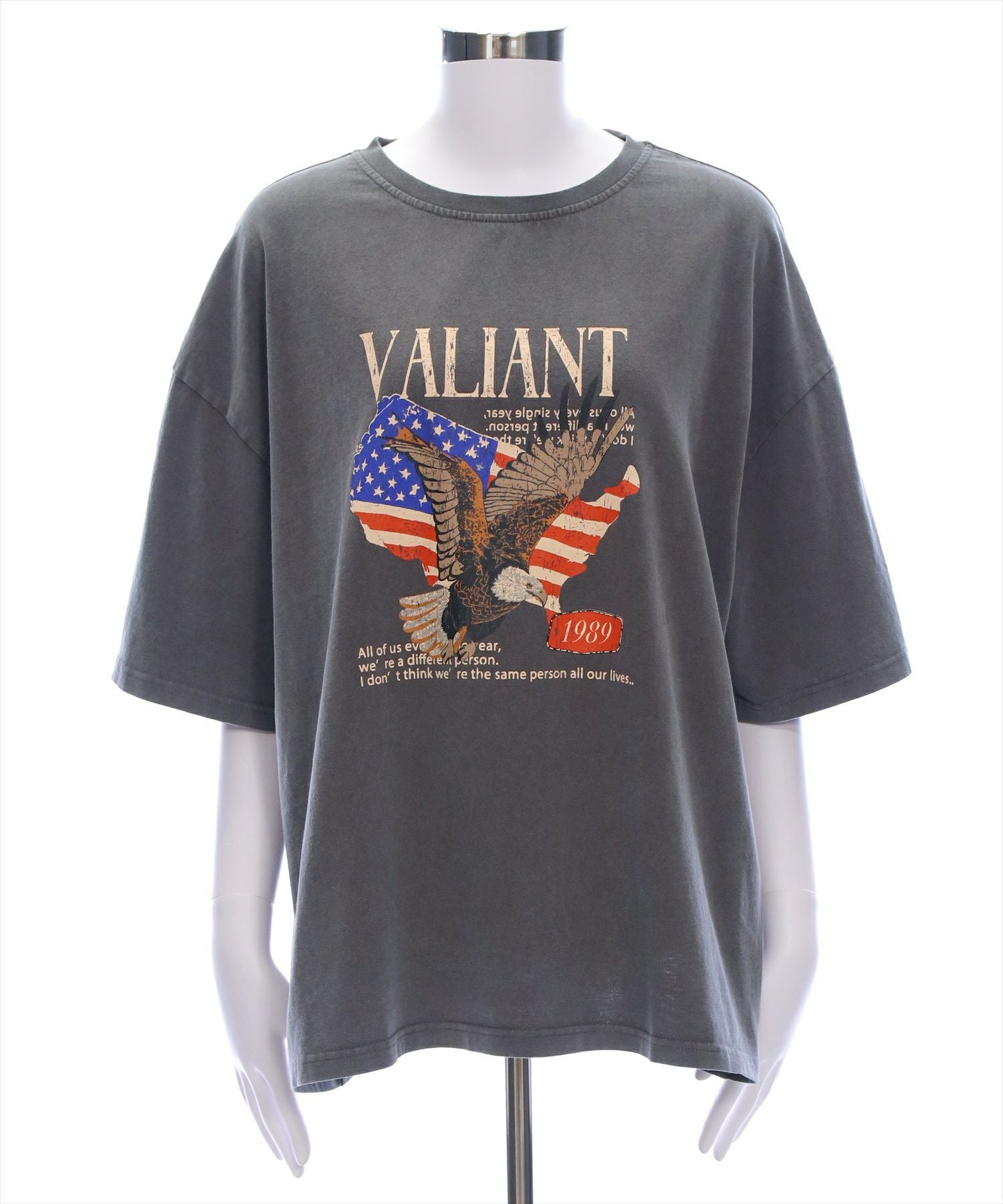 clear オーバーサイズケミカル加工グラフィックTシャツ[CL9098