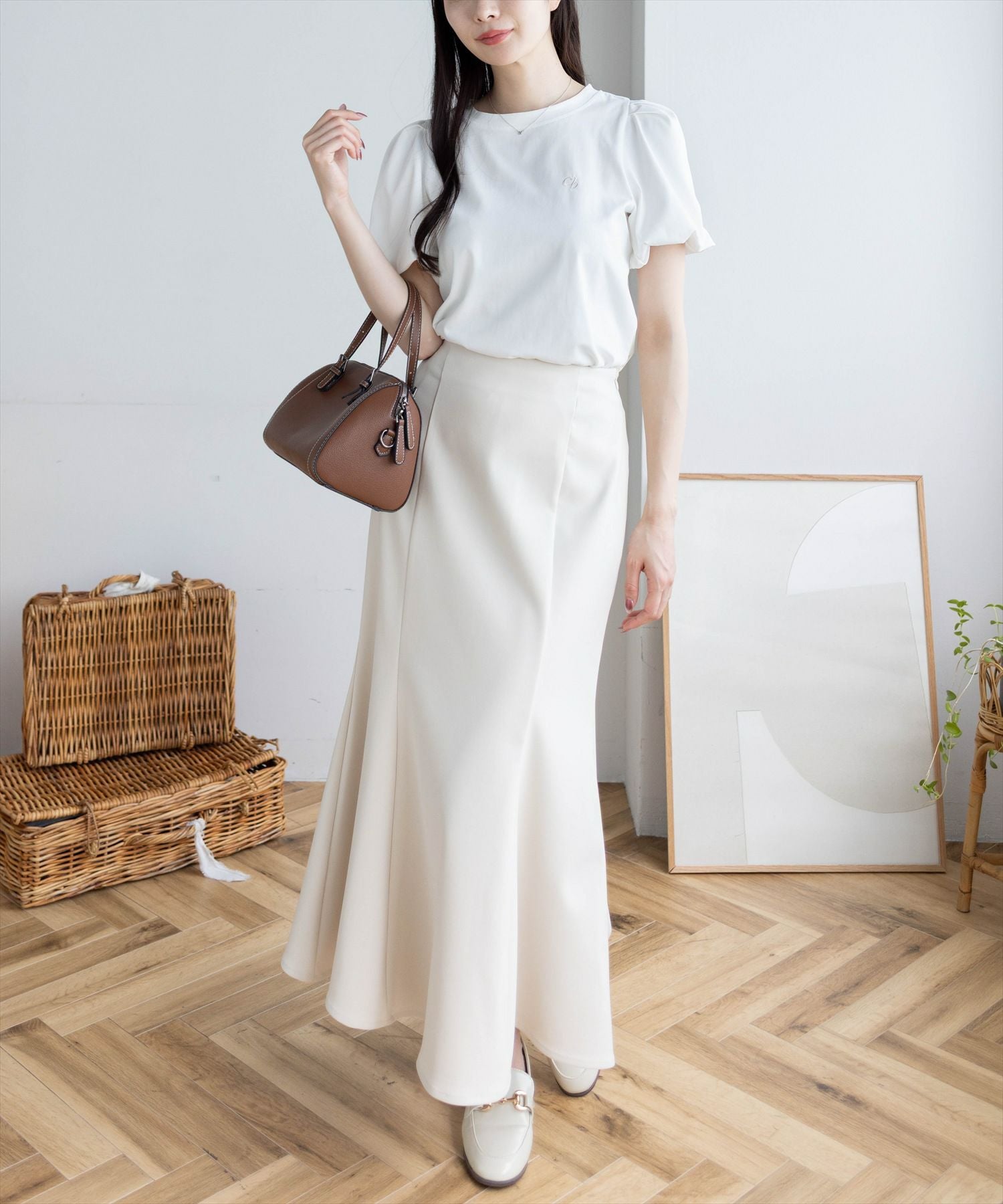 153cm/オフホワイト着用