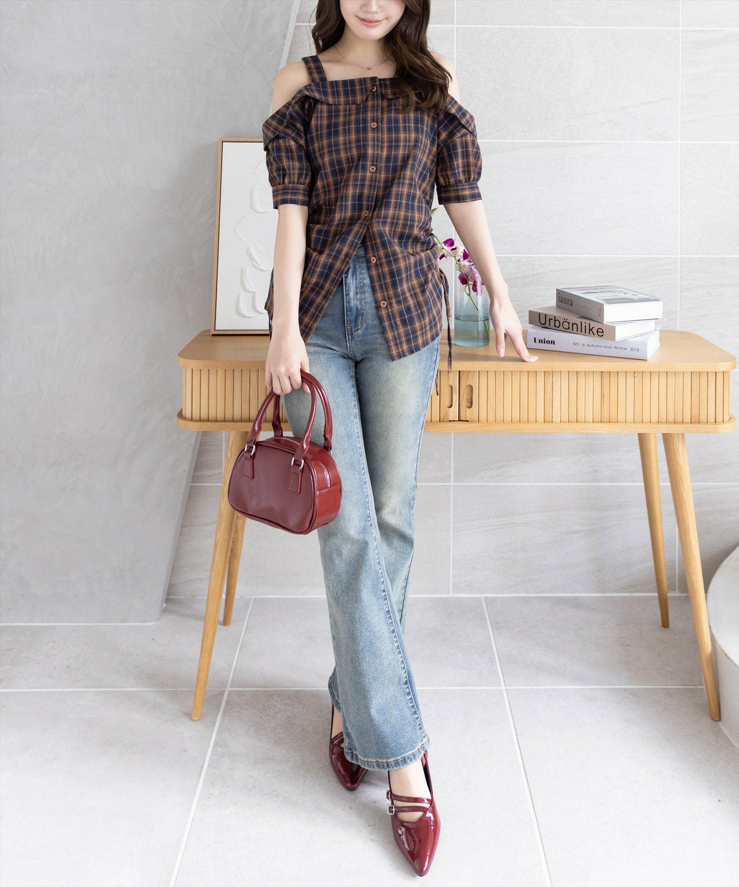 TODAYFUL  チェックシャツ&amp;ビスチェ ナチュラルビューティーベーシック NATURAL BEAUTY BASIC ビスチェ