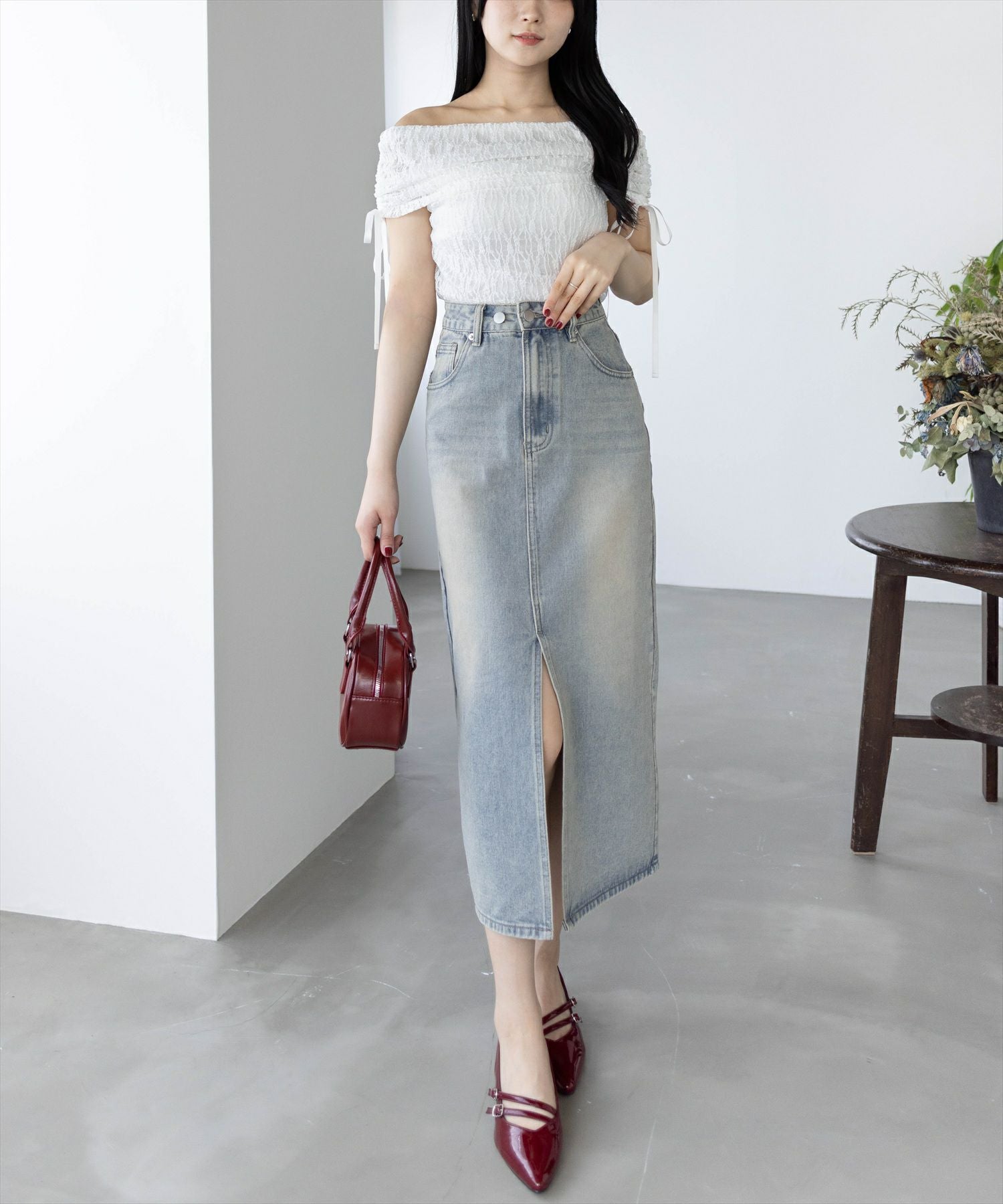 162cm/オフホワイト着用