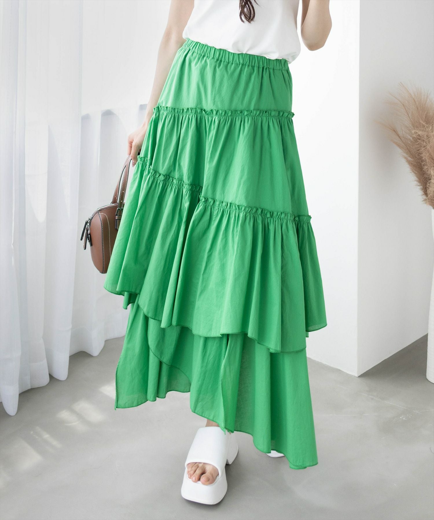 CLEAR BASIC コットンティアードフリルスカート[CL9297] | レディース