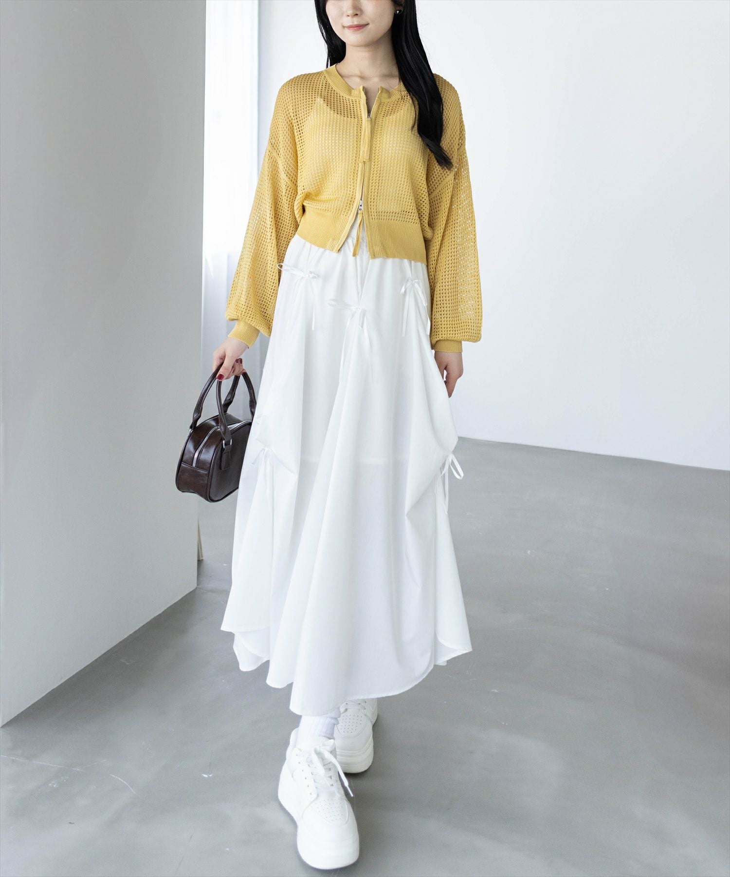 162cm/オフホワイト F着用