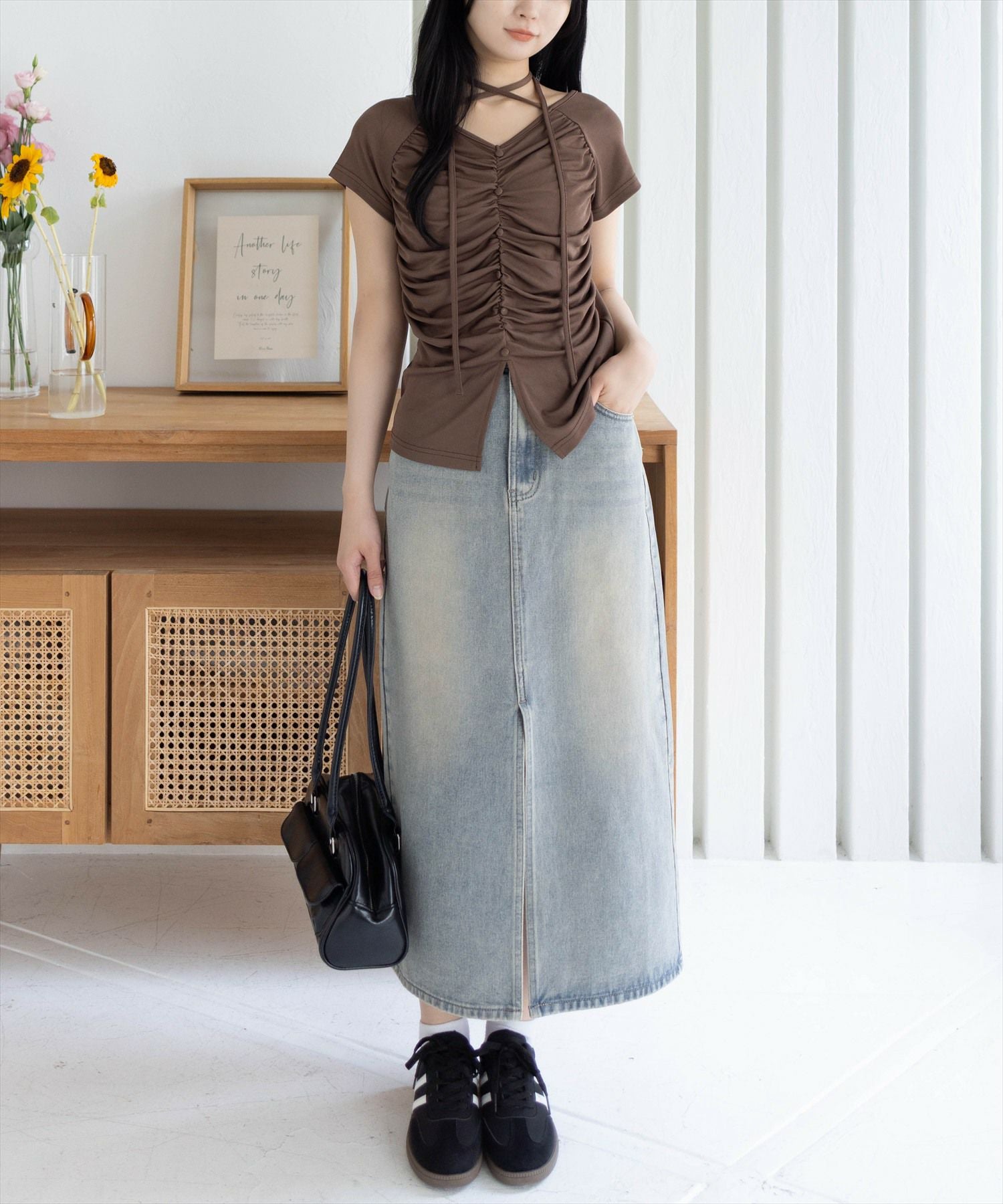 162cm/ブラウン