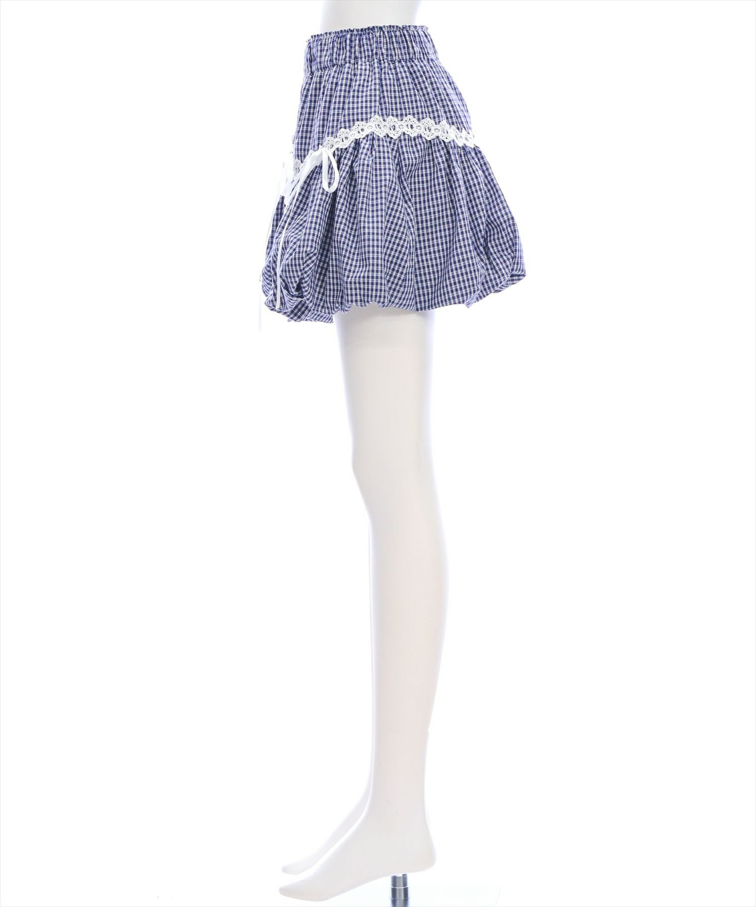 clear チェック柄バルーンミニスカート[CL9345] | レディース