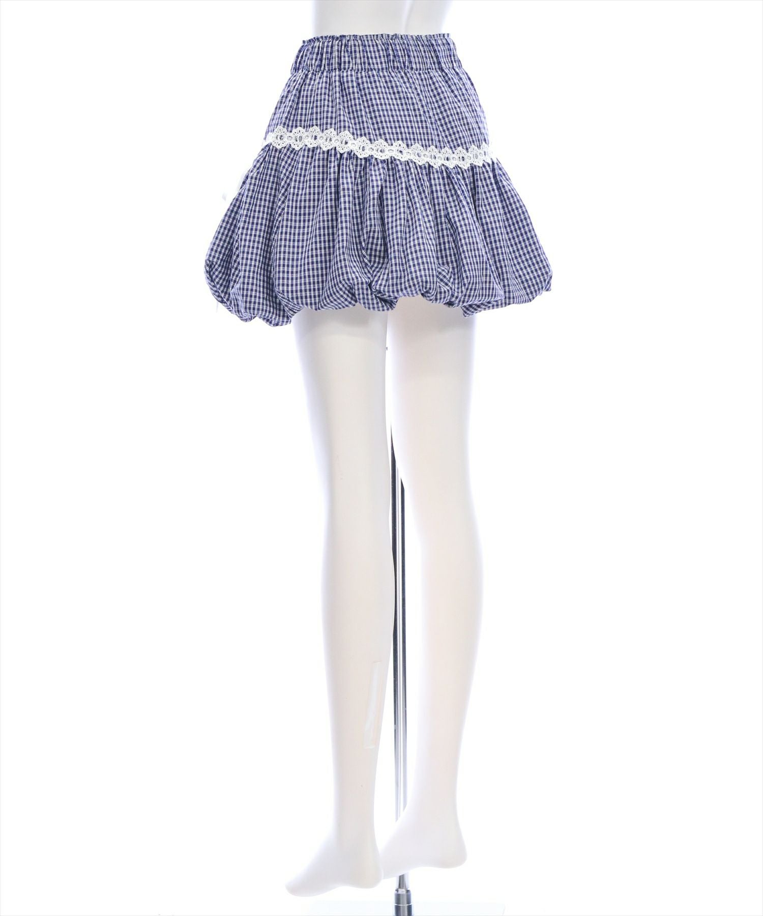 clear チェック柄バルーンミニスカート[CL9345] | レディース