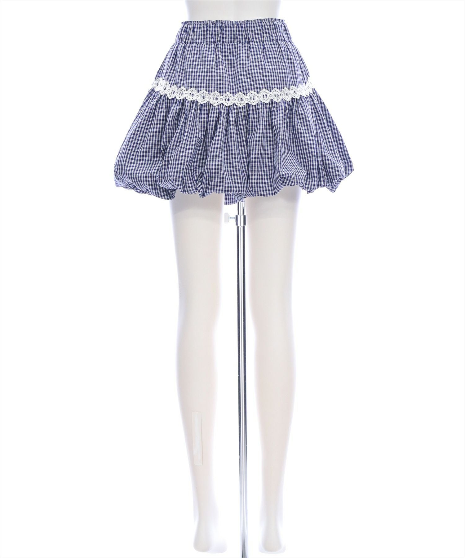clear チェック柄バルーンミニスカート[CL9345] | レディース