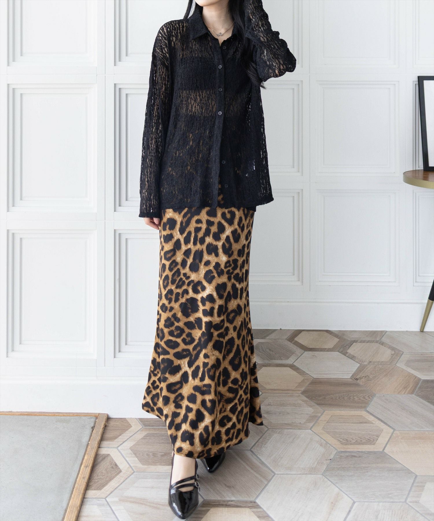 162cm/ベージュ着用