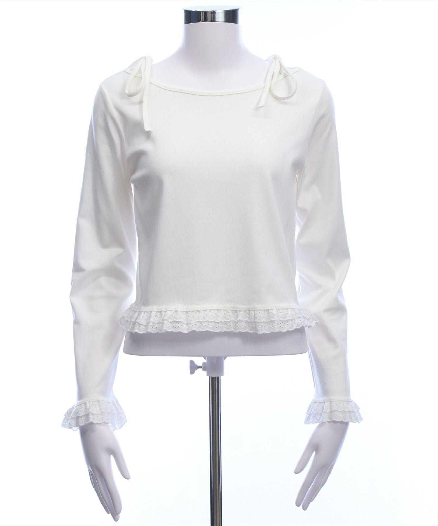 clear 裾袖コットンフリルカットソー[CL9446] | レディース