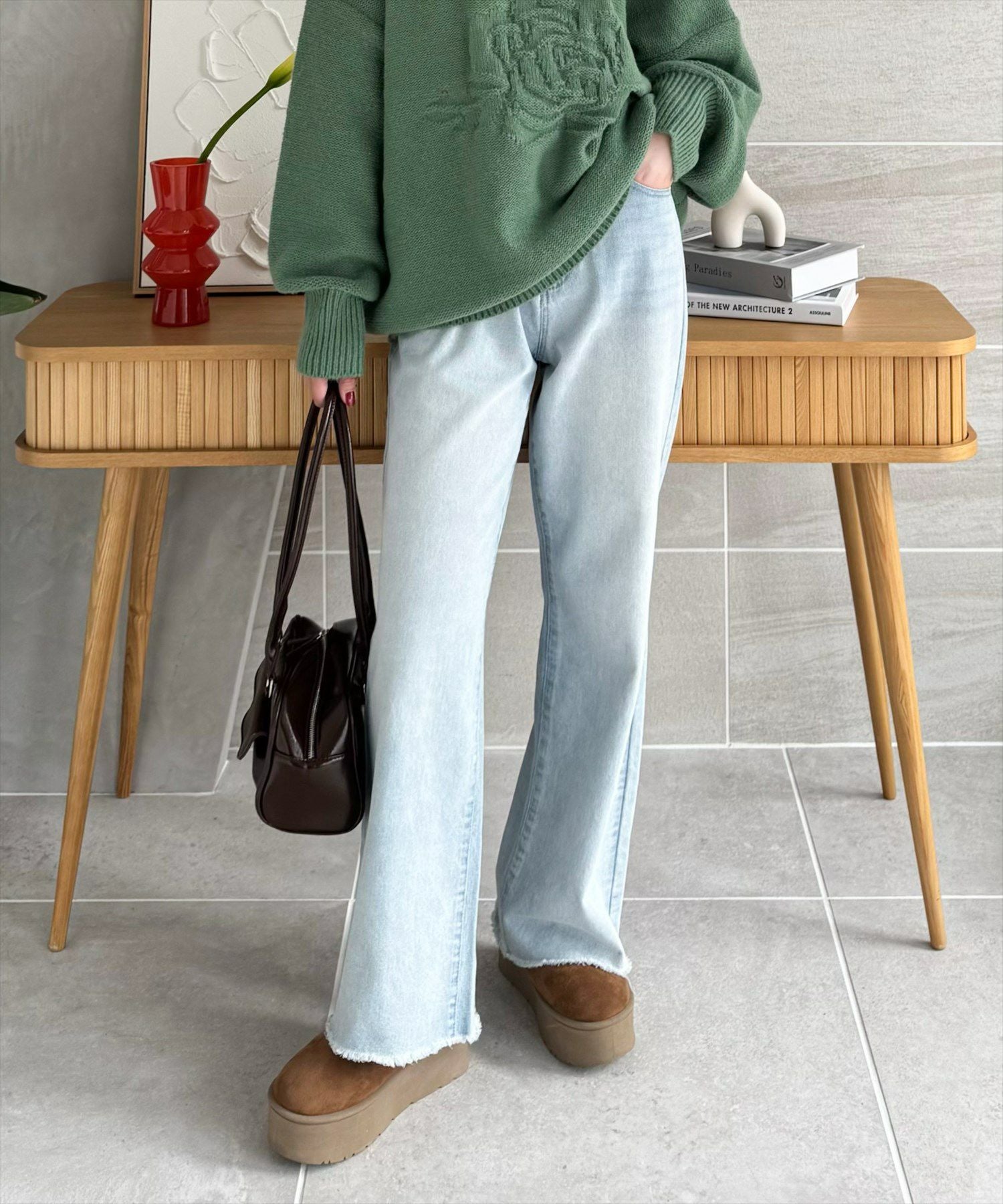 clear カットオフフレアデニムパンツ[CL7630] | レディース