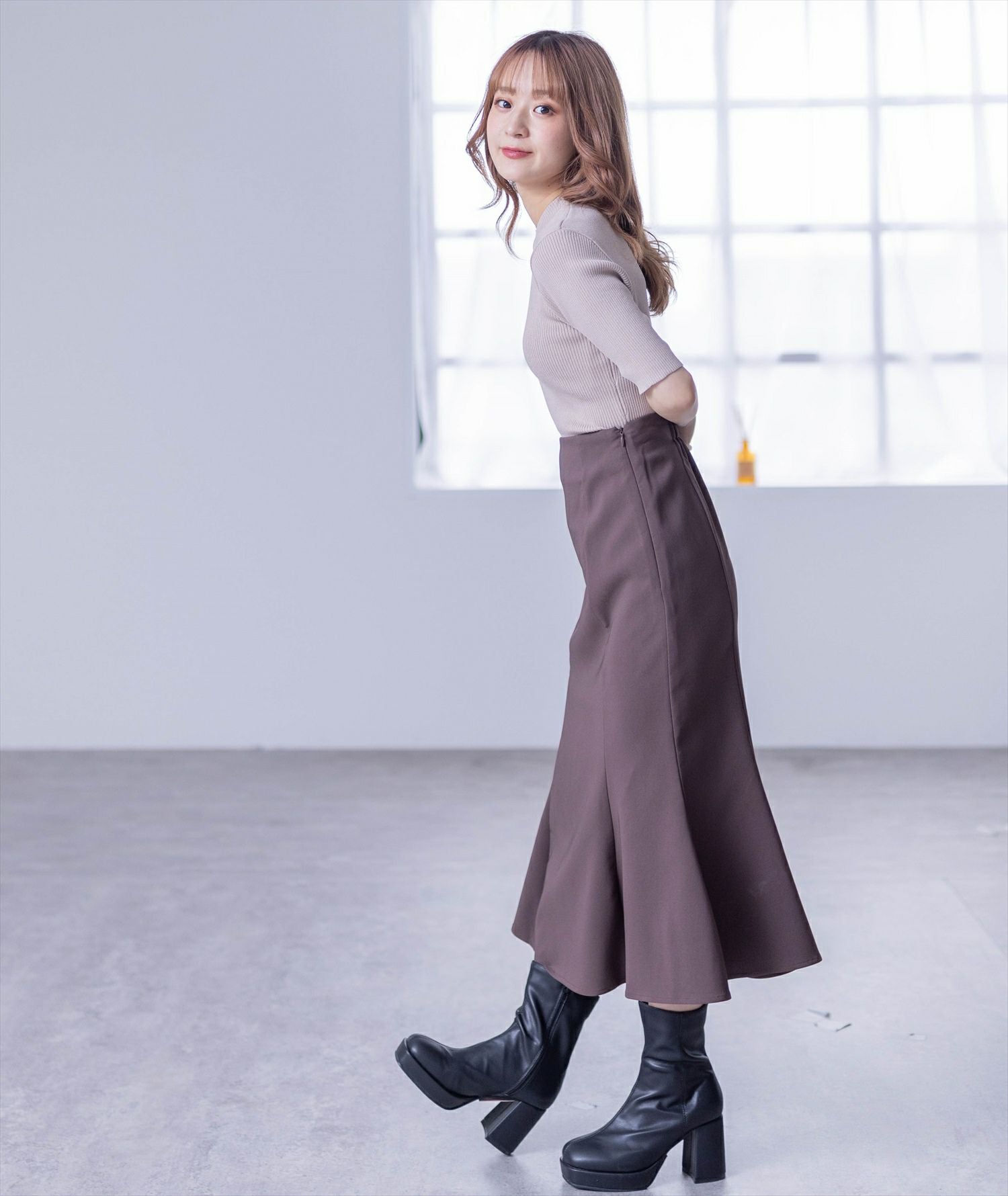 154cm/ブラウン着用