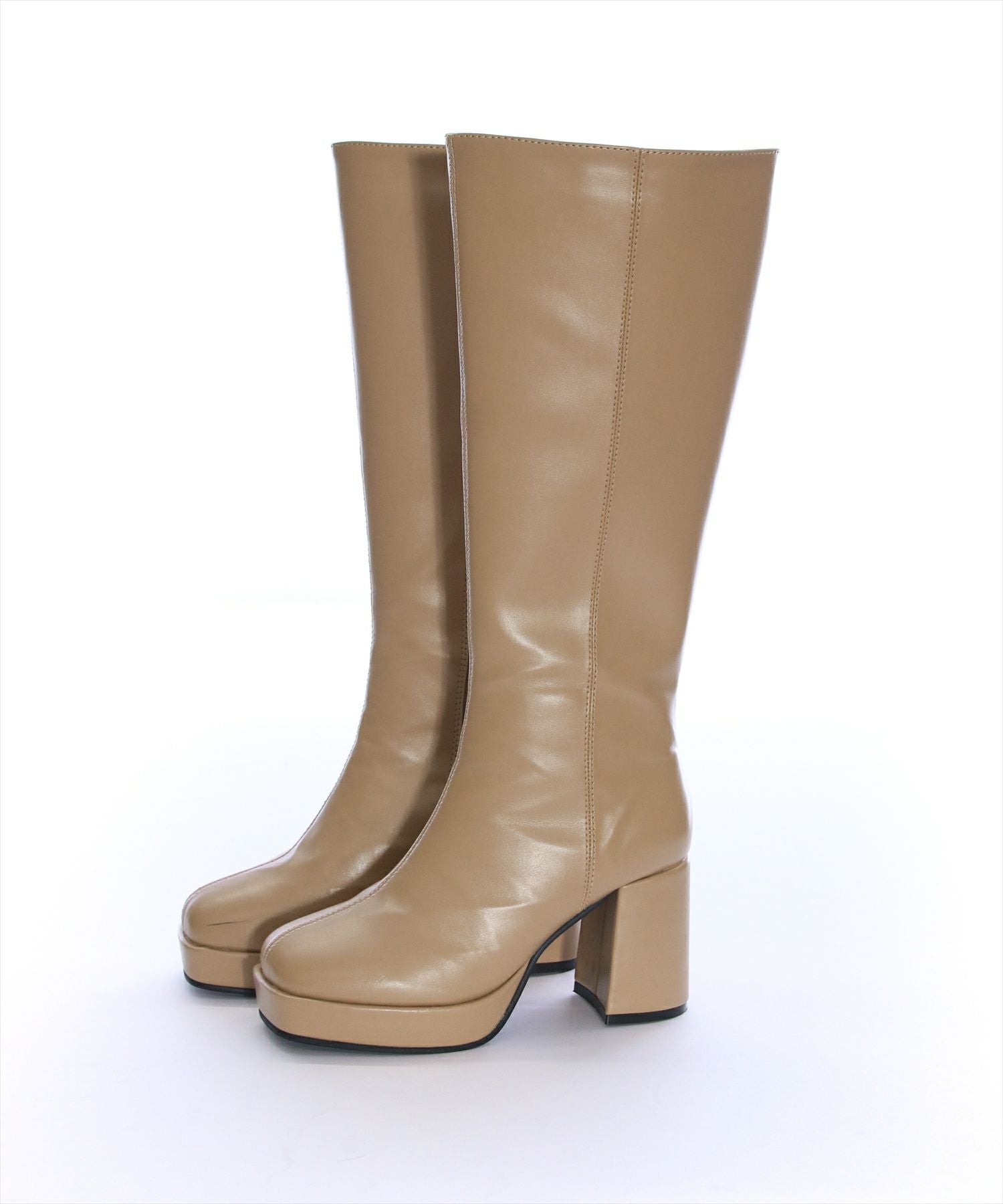 clear≪再入荷≫前後厚底ヒールロングブーツ[CL7843] | レディース