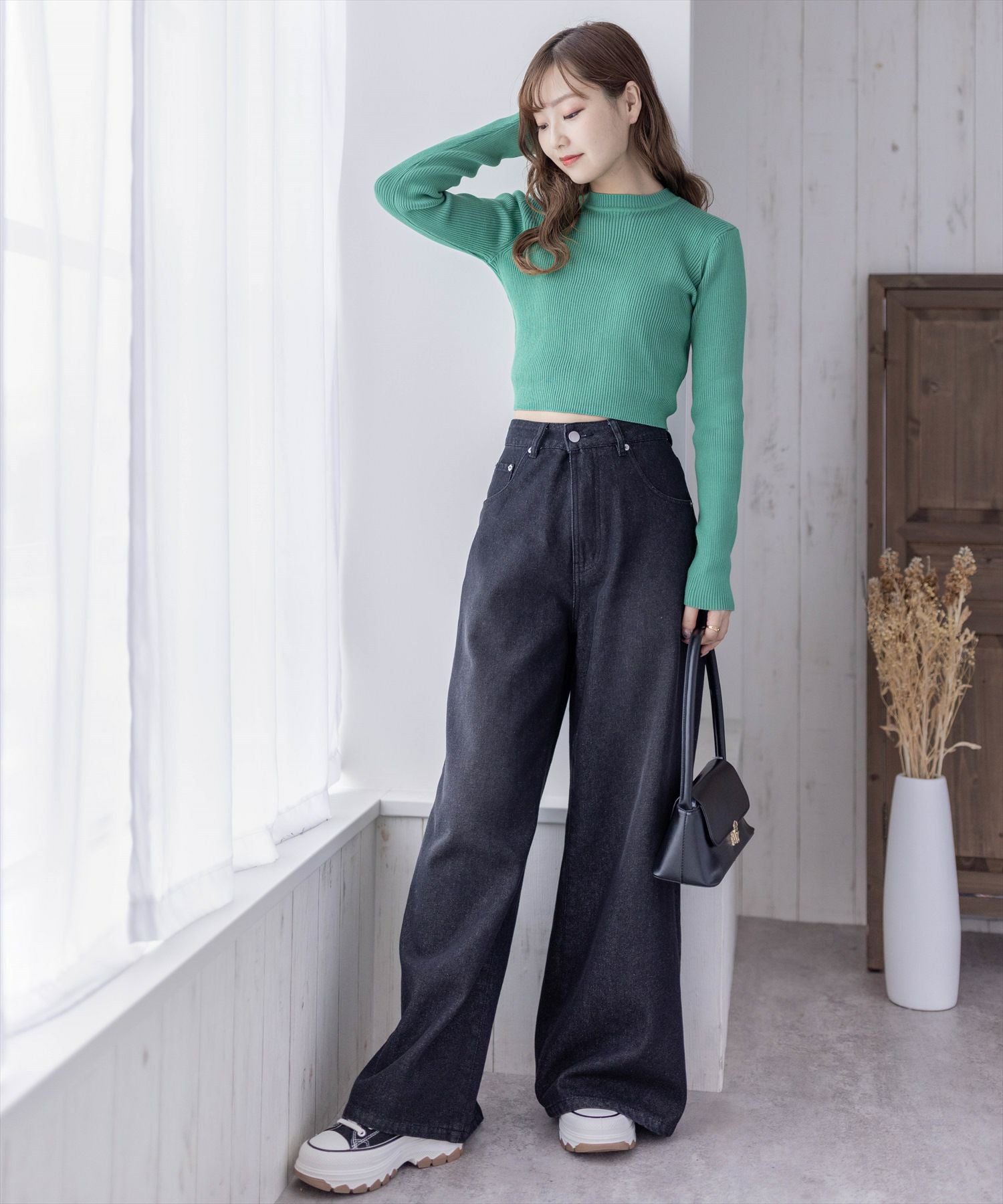 158cm/グリーン着用