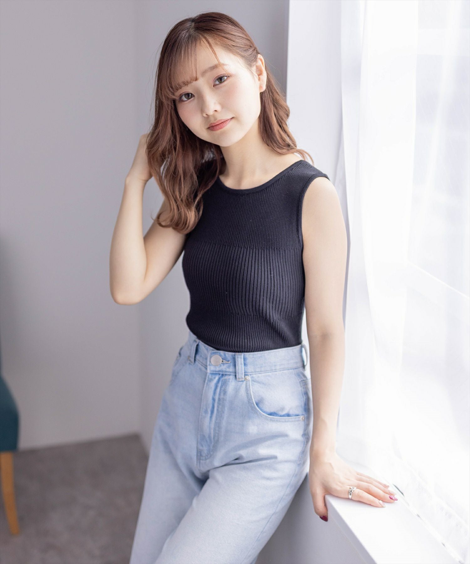 clear 前後2WAYタンクリブニットトップス[CL8110] | レディース