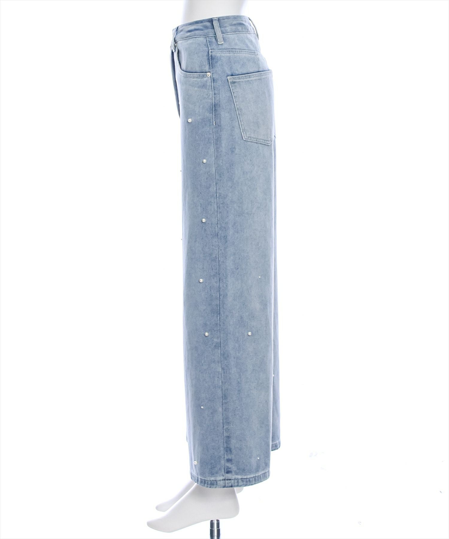 clear パールワイドデニムパンツ[CL8534] | レディースファッション
