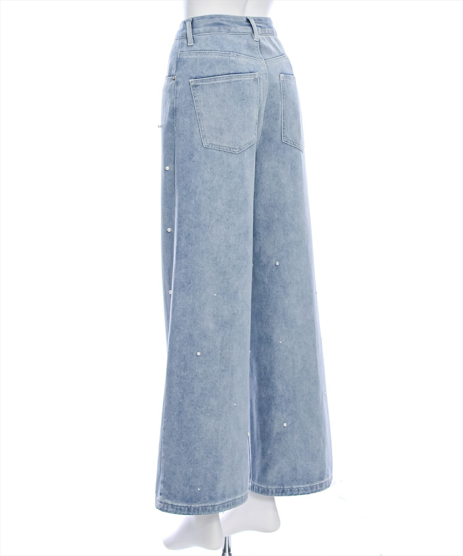 clear パールワイドデニムパンツ[CL8534] | レディースファッション
