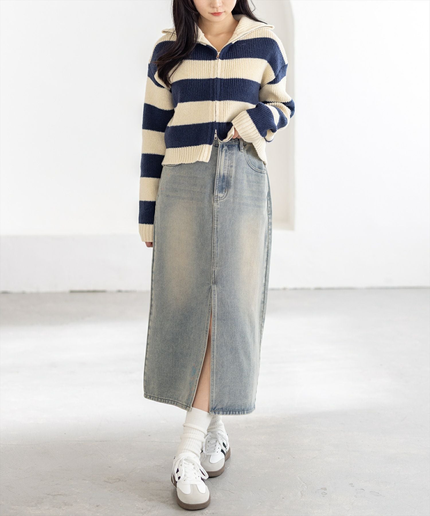 162㎝/ライトブルー S着用