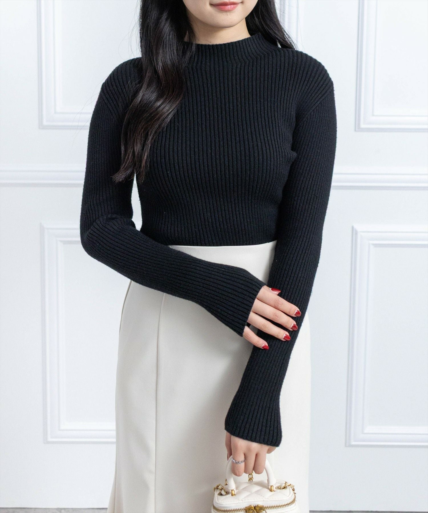 clear≪再入荷≫ハイゲージハイネックニットトップス[CL8388