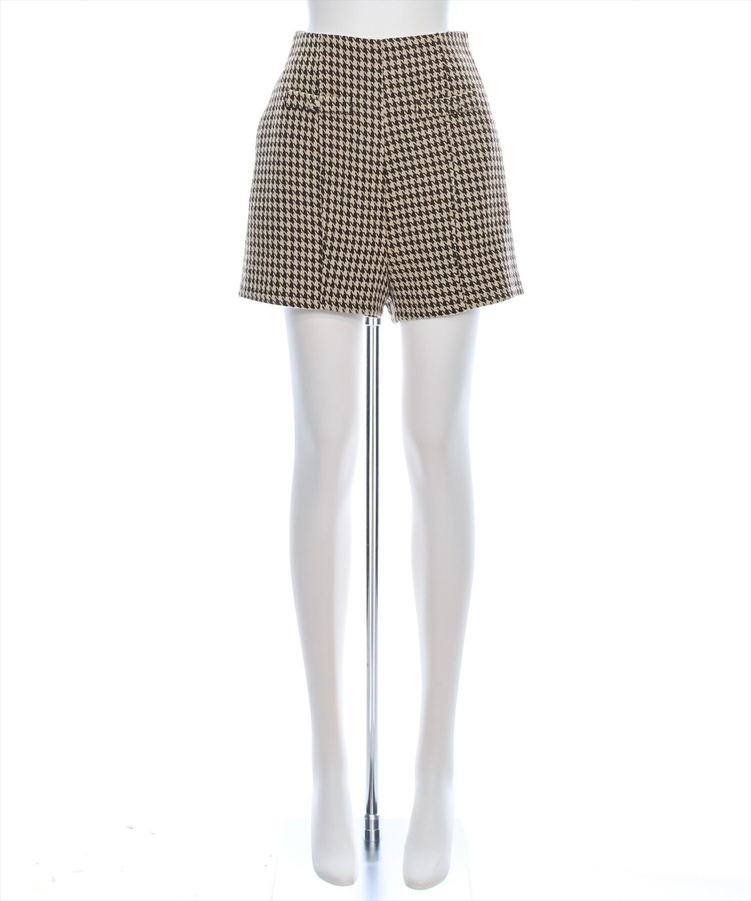 clear≪再入荷≫千鳥柄ハイウエストショートパンツ[CL8725