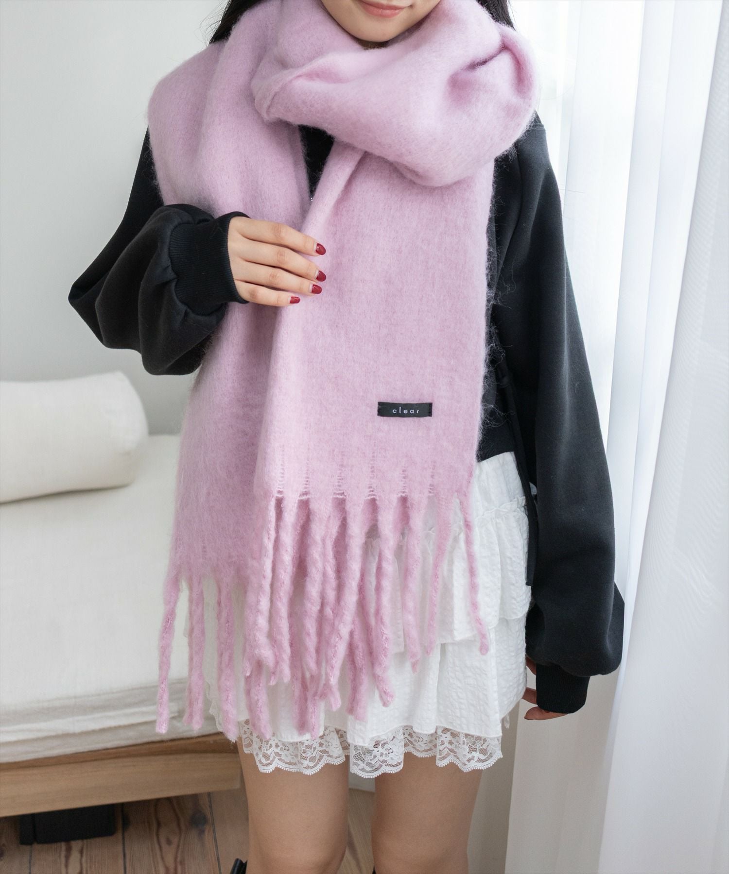 clear≪再入荷≫フリンジボリュームマフラー[CL8774] | レディース