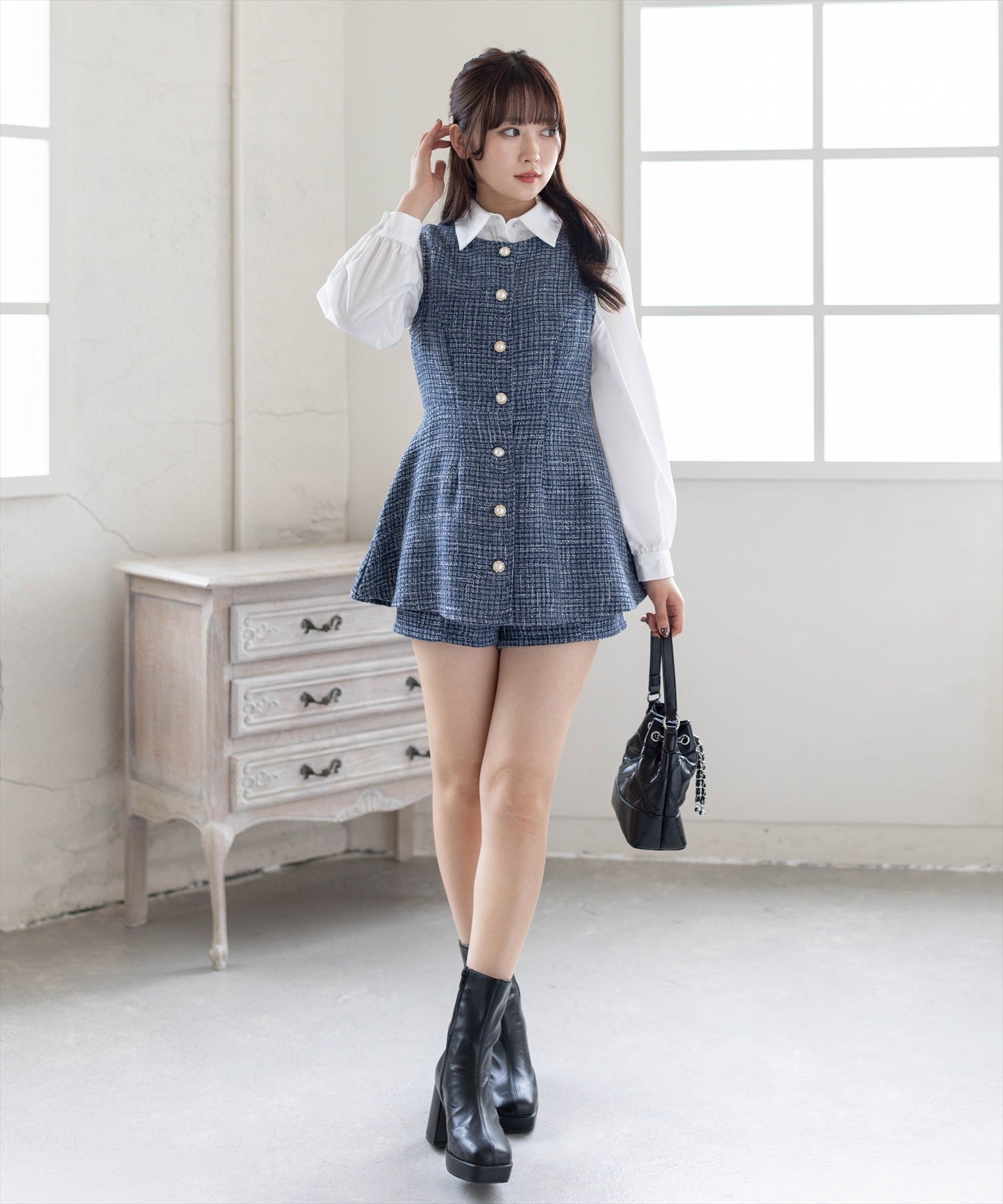 162cm/ブルー着用