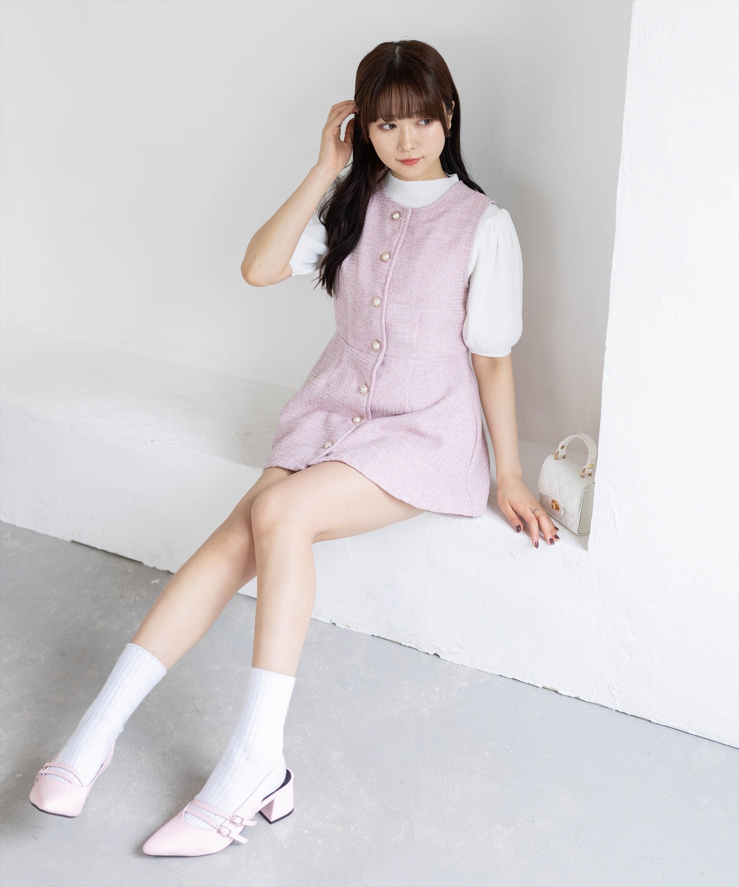 161cm/ピンク着用