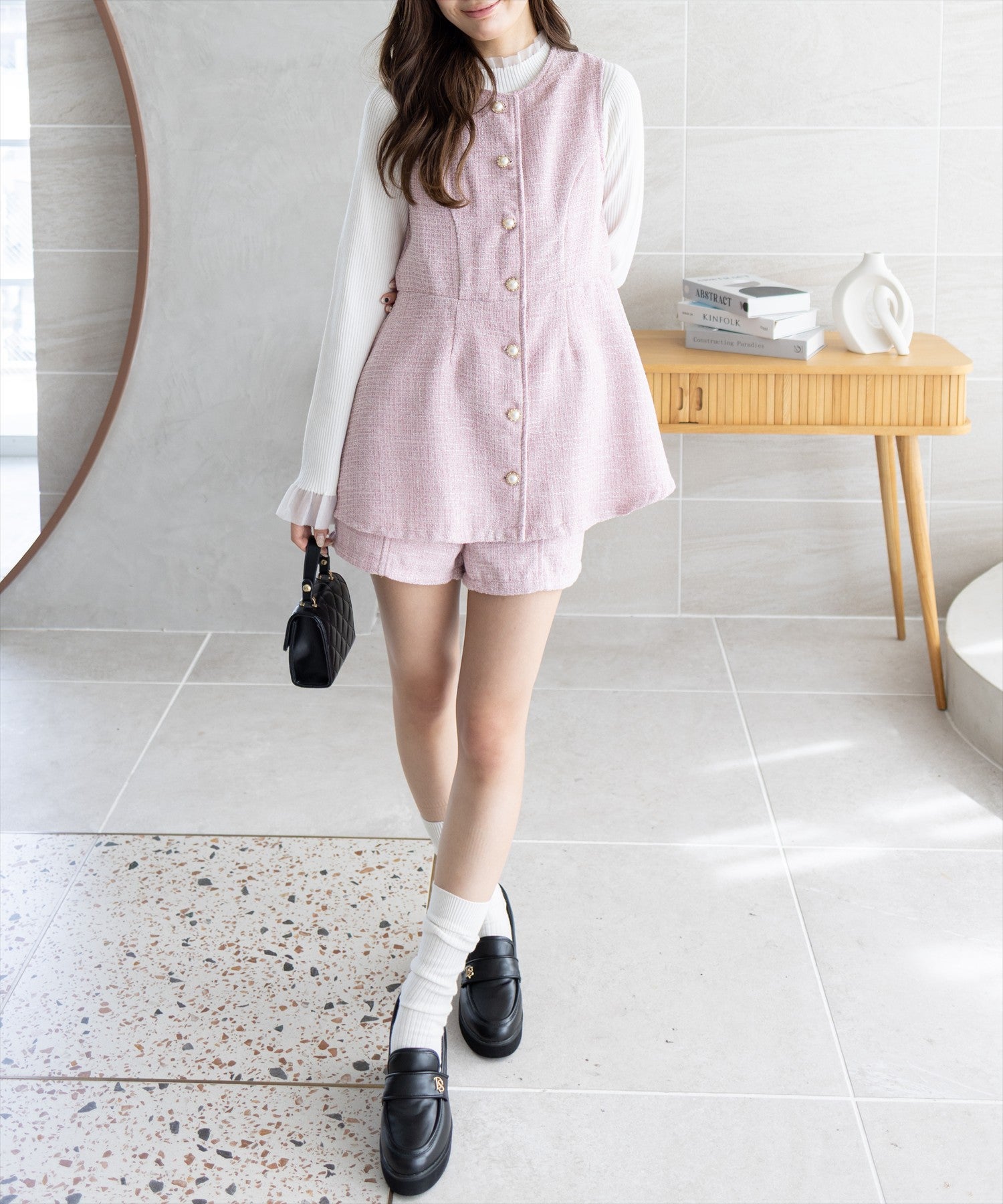 161cm/ピンク着用