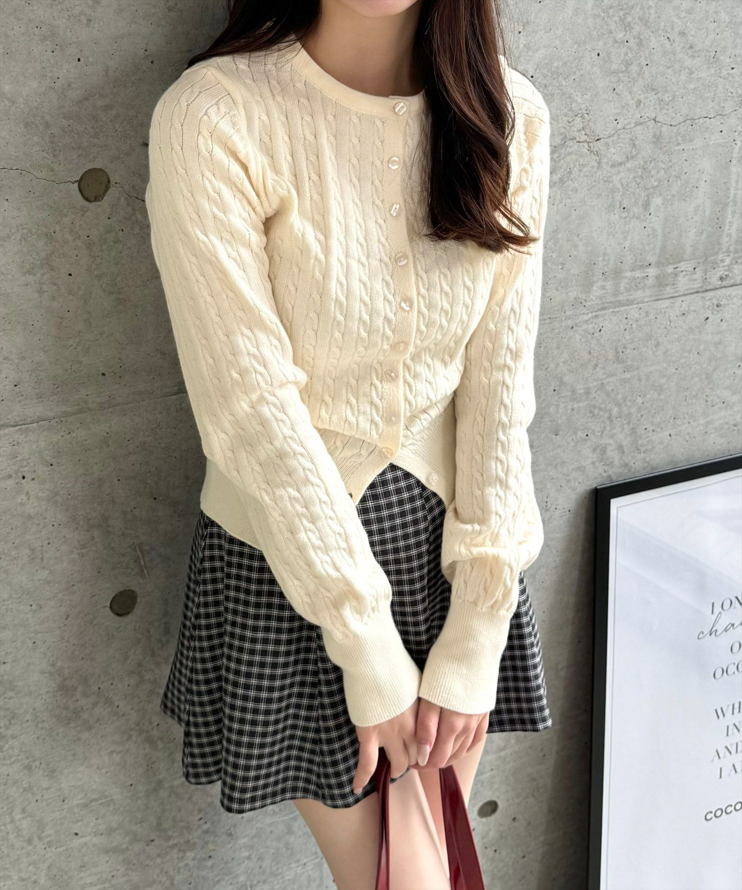 CLEAR BASIC ケーブル編みニットカーディガン[CL8946] | レディース