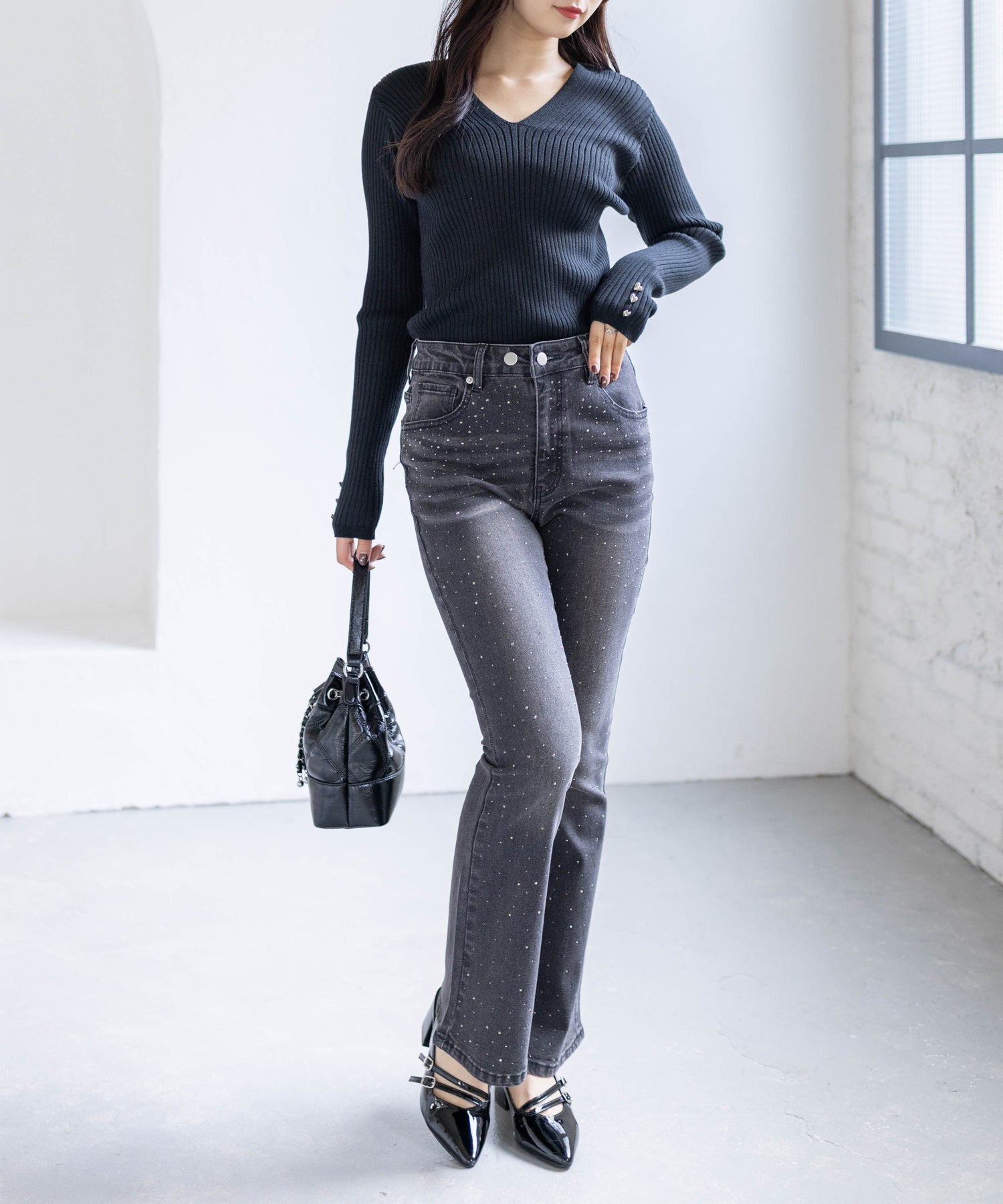 162cm/ブラック着用