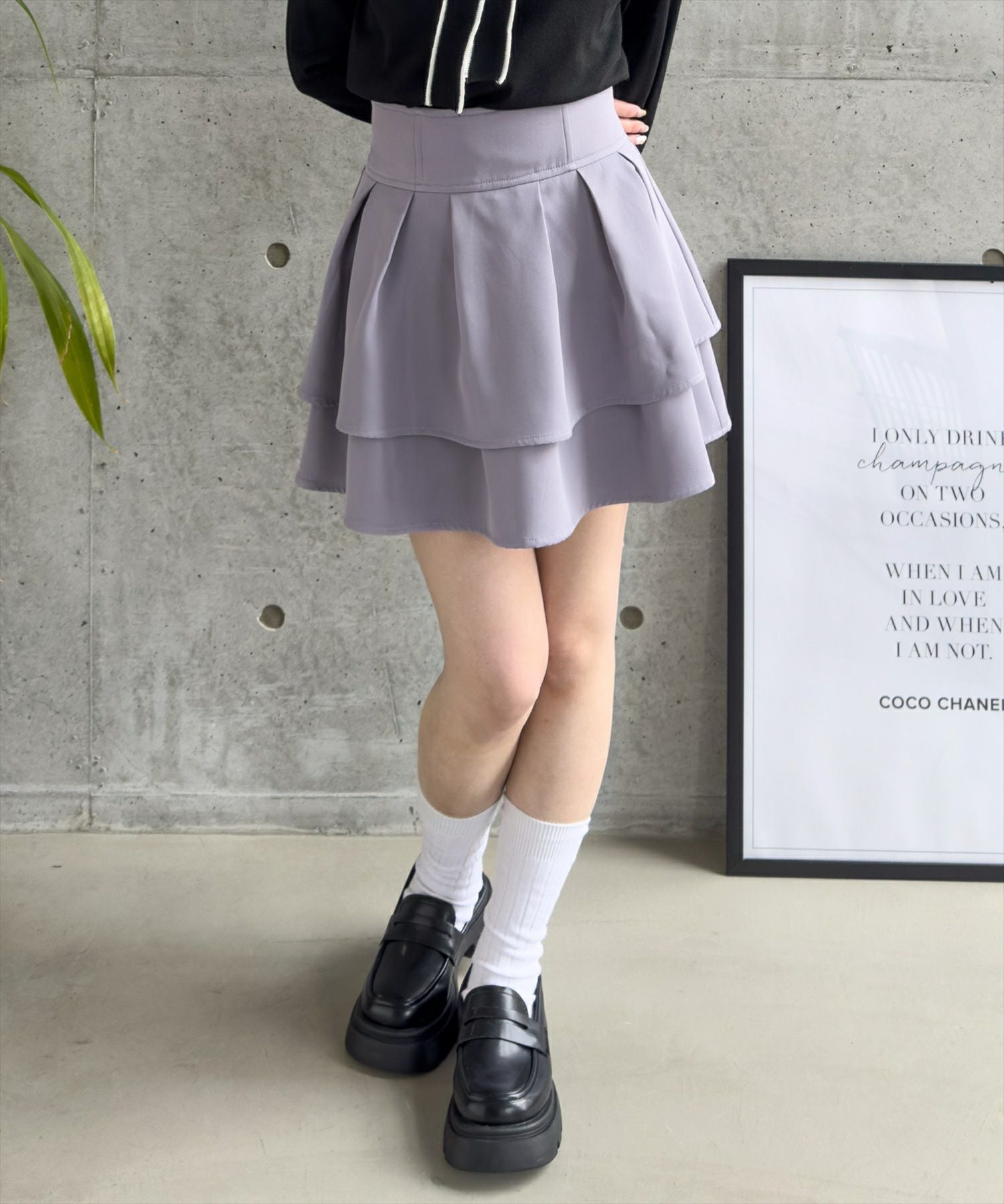 clear≪再入荷≫インパン付2段フリルティアードミニスカート[CL8968