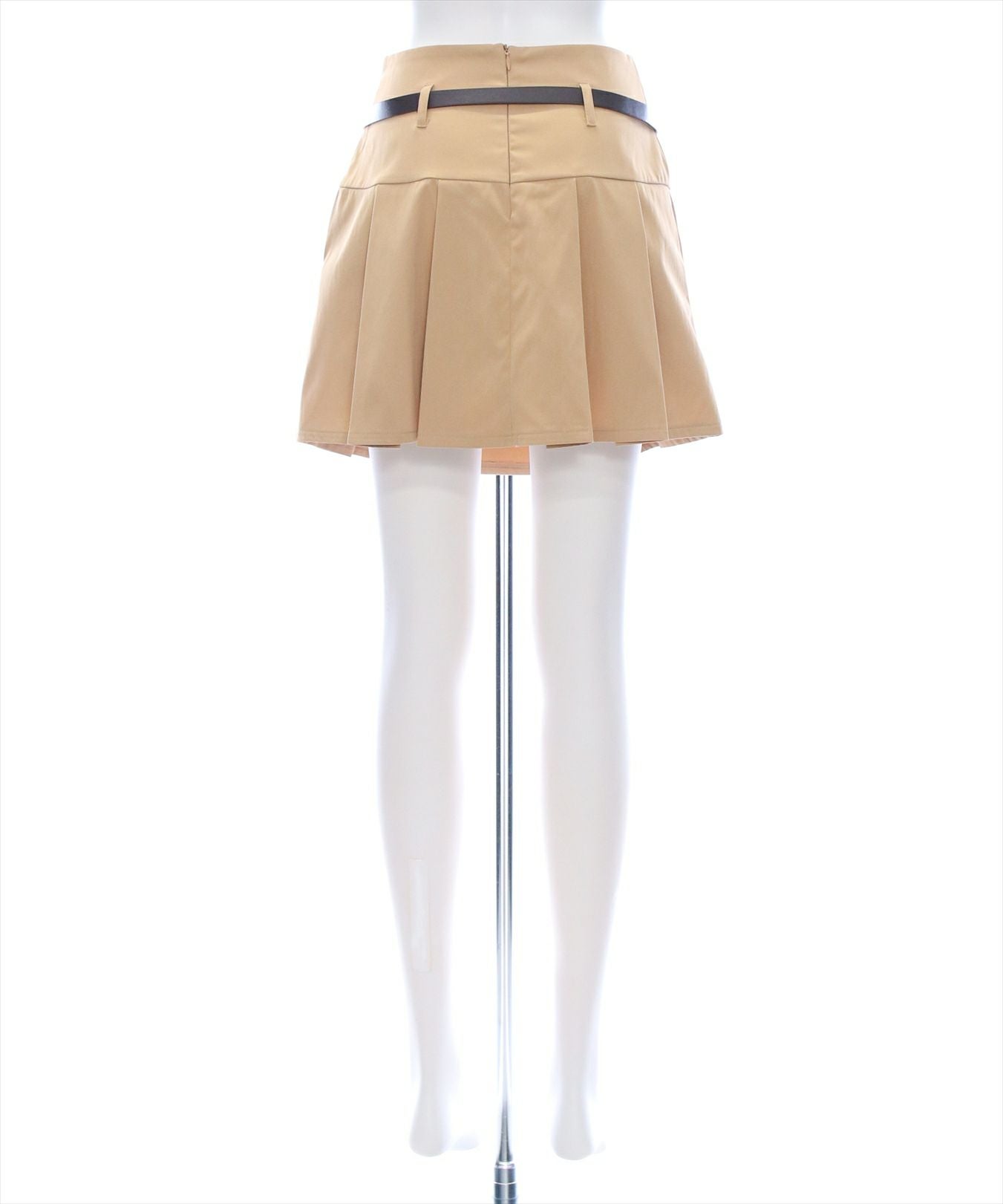 clear ベルト付きボックスプリーツミニスカート[CL8911] | レディース