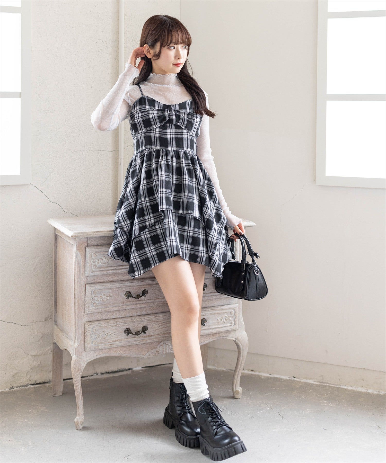 162cm/ブラック F着用