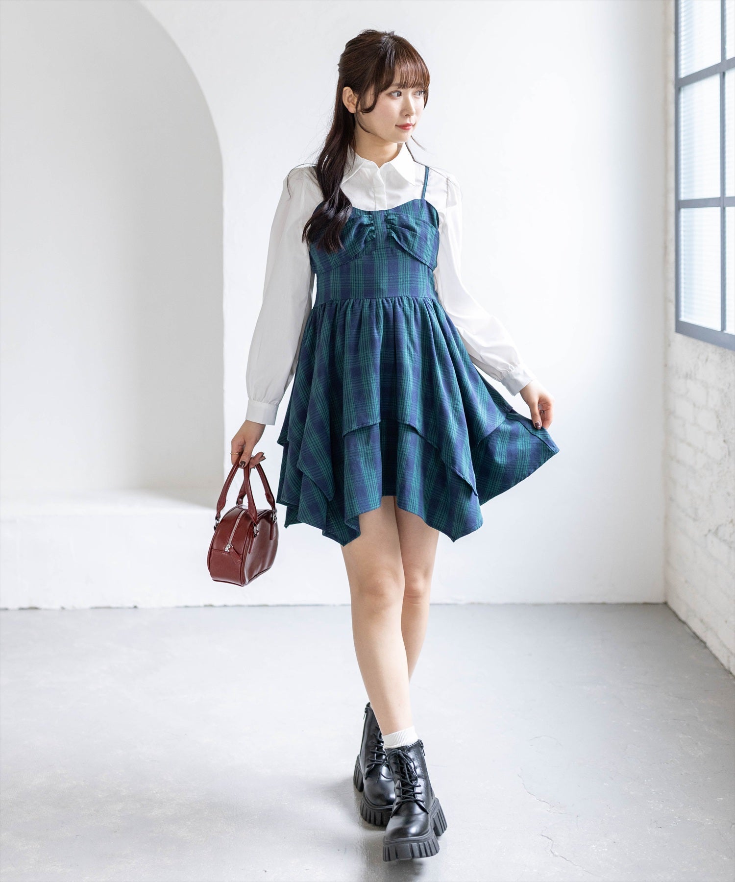 162cm/グリーン F着用